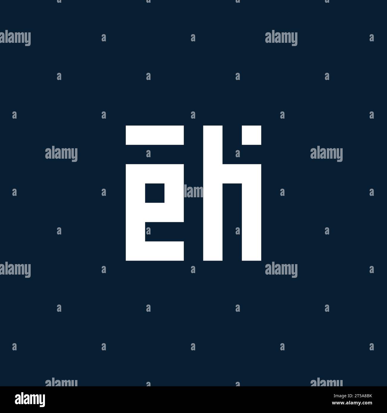 Logo del monogramma iniziale EH con idee di design geometrico Illustrazione Vettoriale