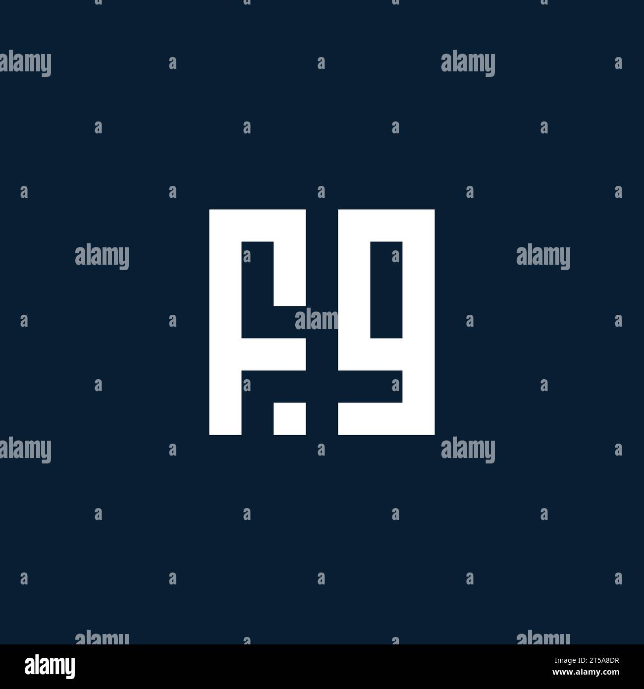 Logo del monogramma iniziale FG con idee geometriche di design Illustrazione Vettoriale