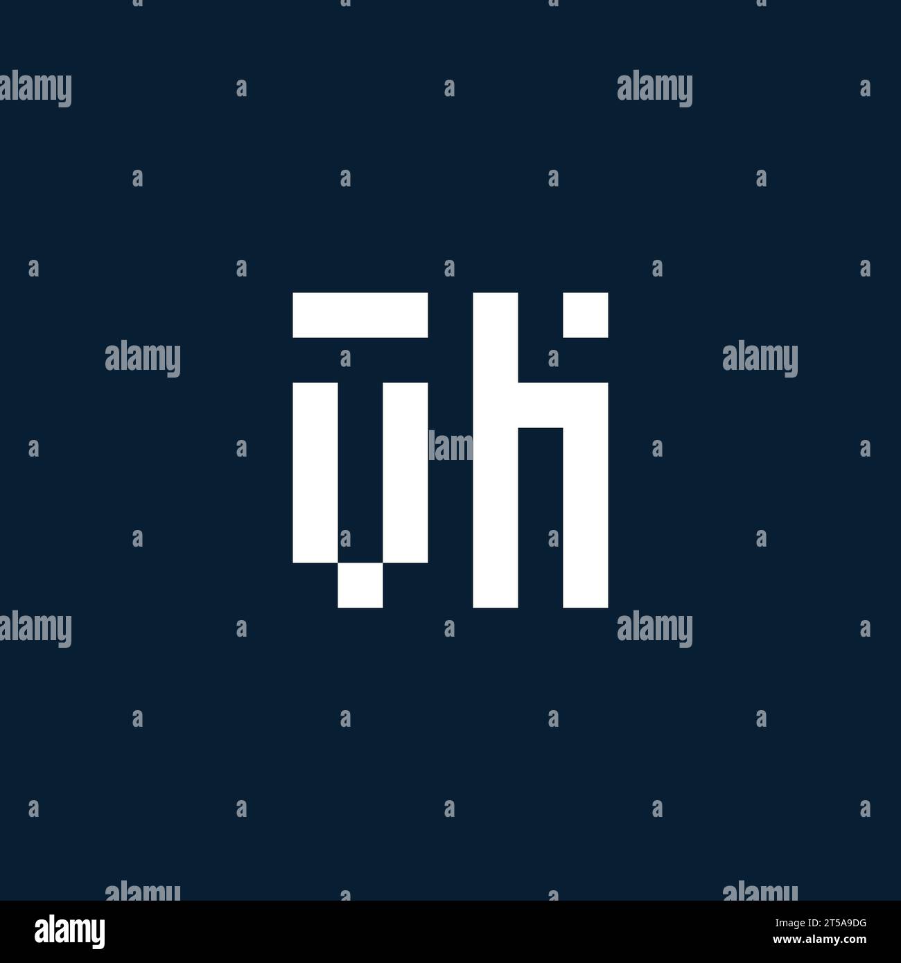 Logo del monogramma iniziale VH con idee geometriche di design Illustrazione Vettoriale