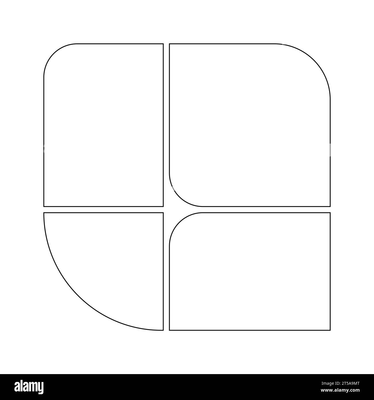 Scheda collage modello astratto art bauhaus riga per testo. Design contemporaneo per social media, volantini, inviti, schede, poster, interni Illustrazione Vettoriale