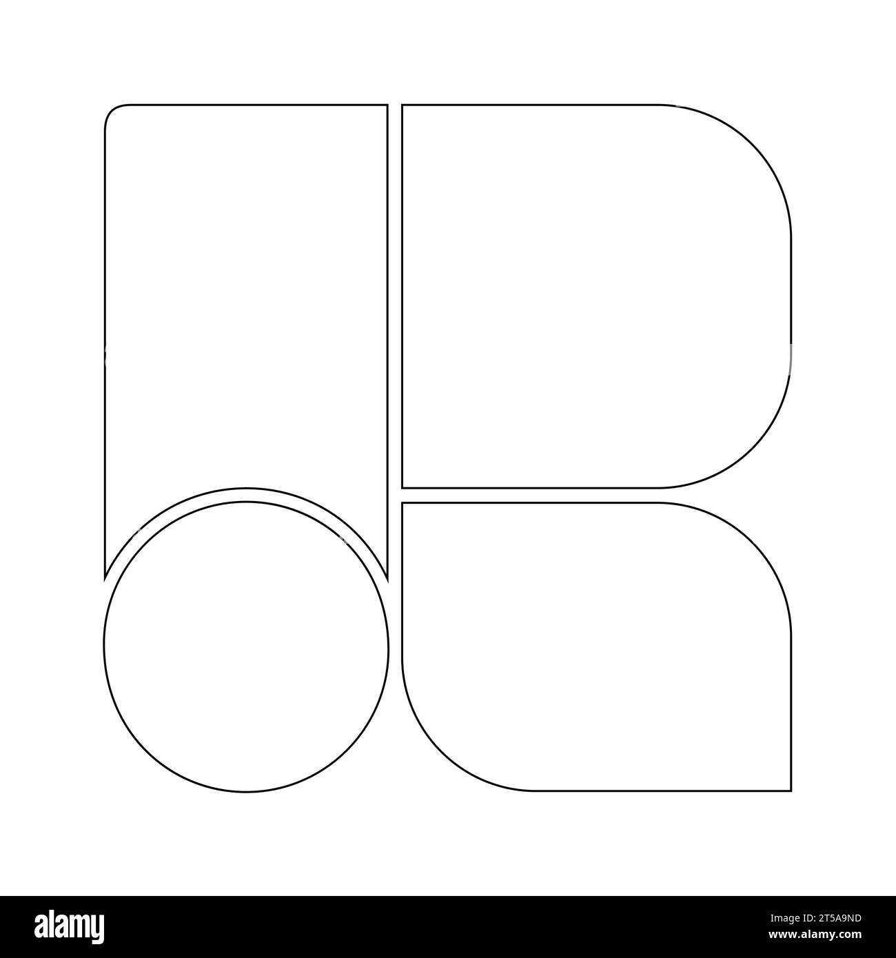Scheda collage modello astratto art bauhaus riga per testo. Design contemporaneo per social media, volantini, inviti, schede, poster, interni Illustrazione Vettoriale