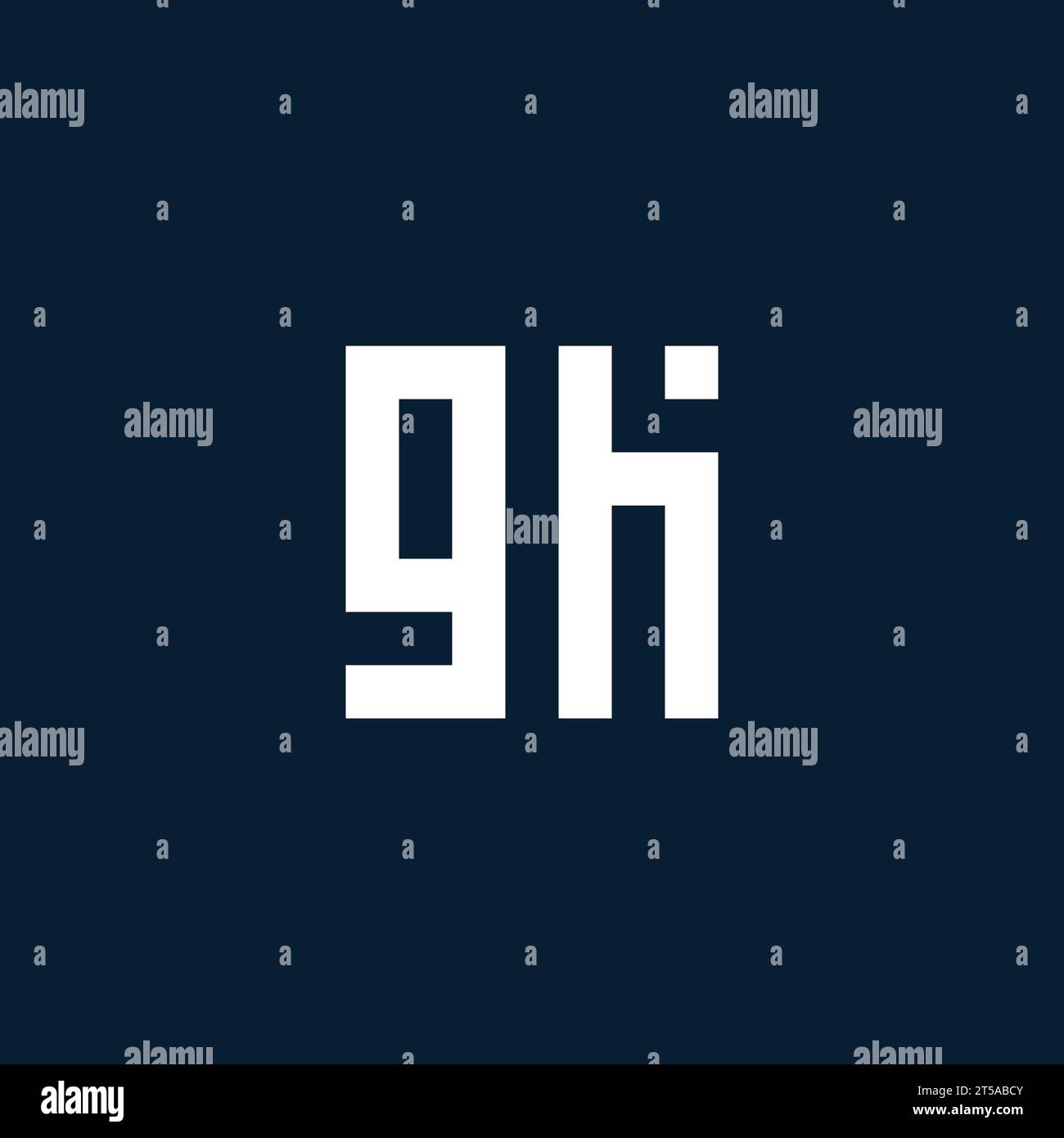Logo monogramma iniziale GH con idee geometriche di design Illustrazione Vettoriale