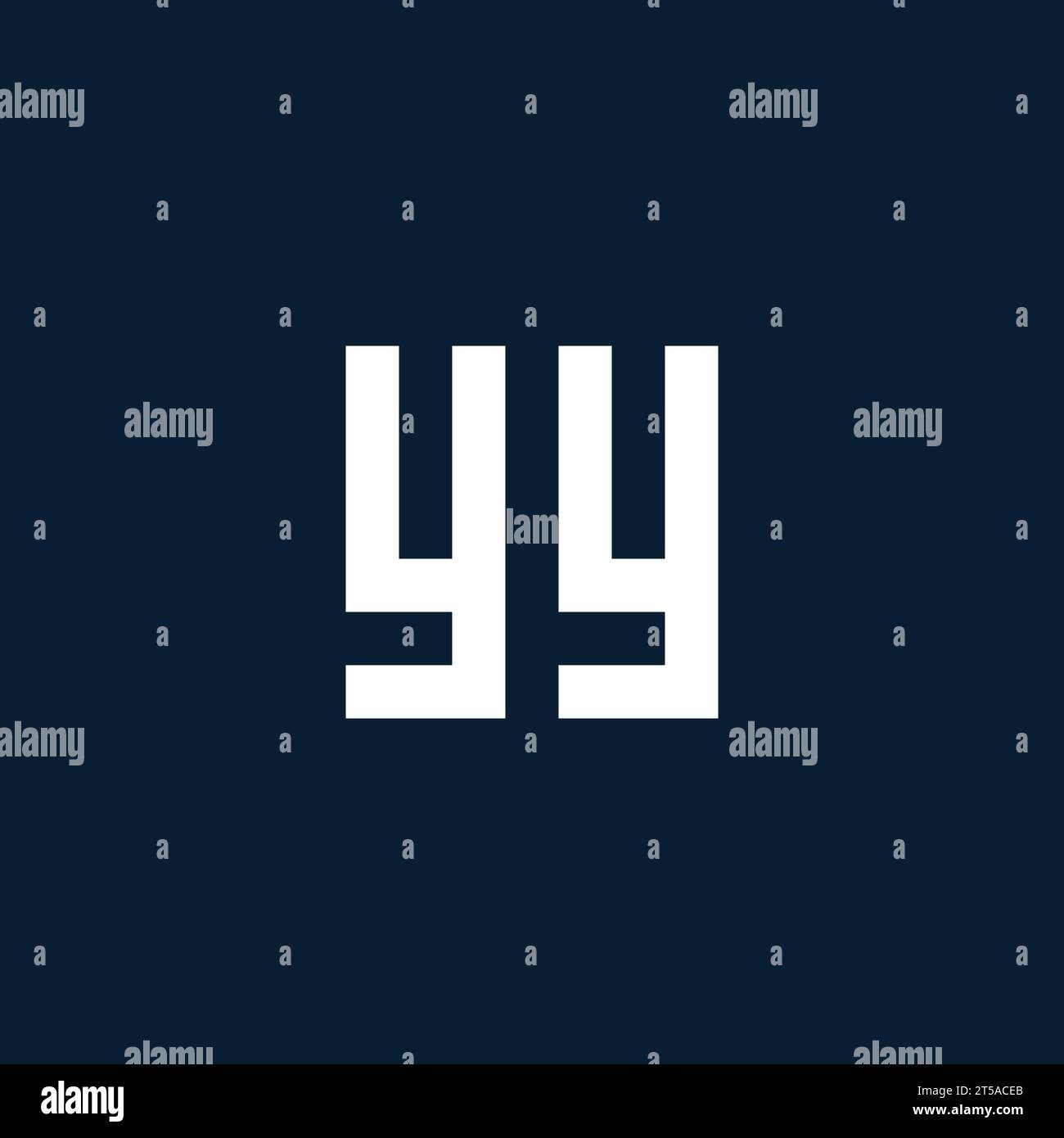 Logo monogramma iniziale YY con idee di design geometrico Illustrazione Vettoriale