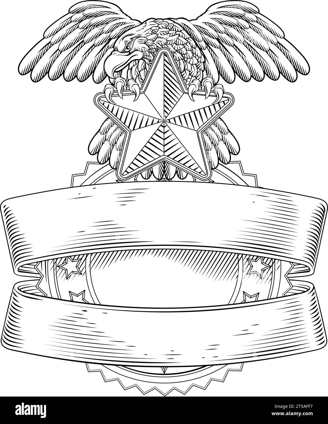 Polizia militare Eagle Badge Shield sceriffo Crest Illustrazione Vettoriale