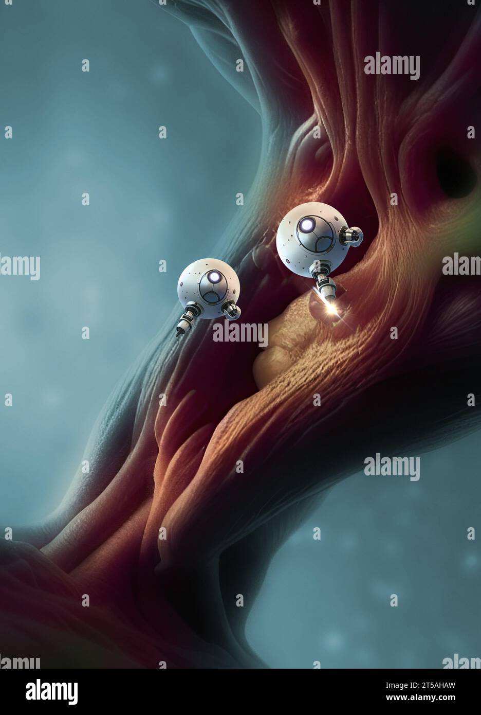 Nanorobot medici, illustrazione Foto Stock
