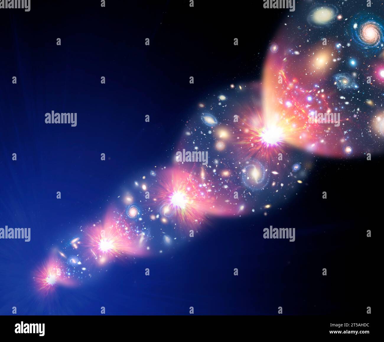 Teoria dell'universo oscillante, opera d'arte Foto Stock