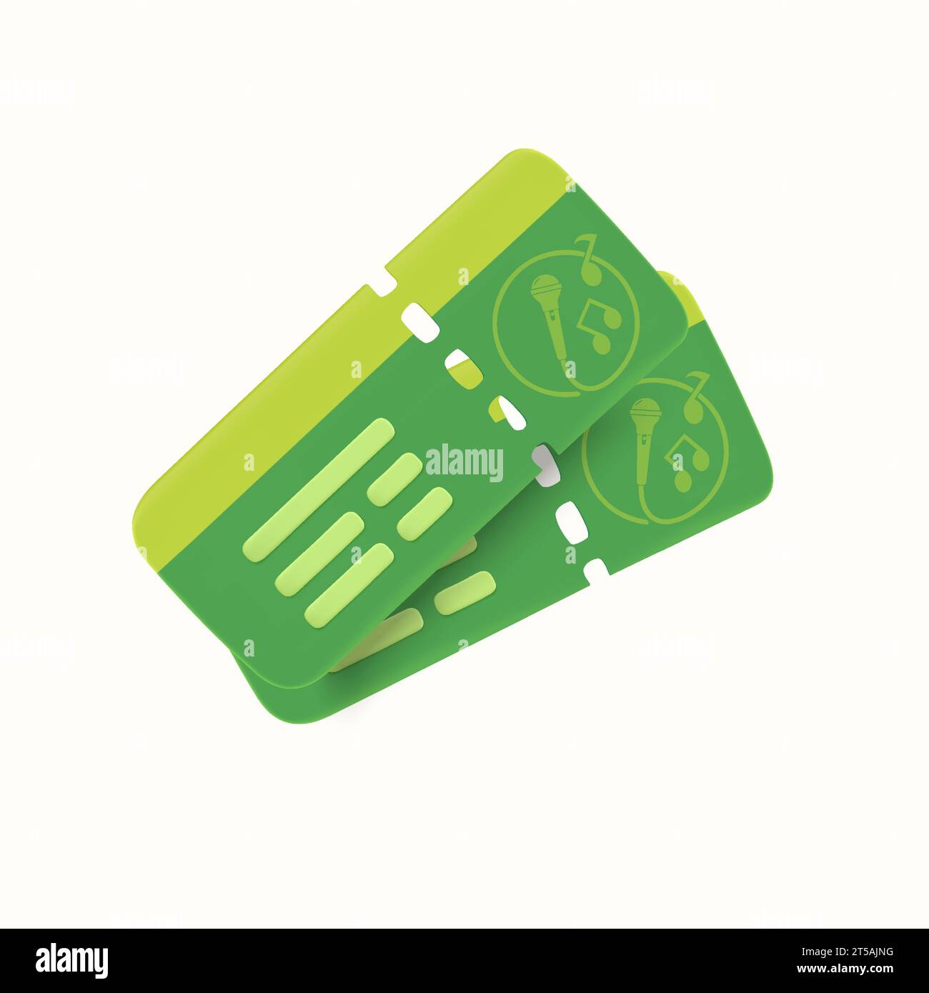 icona 3d di biglietti per concerti o musica, isolata su sfondo bianco. simbolo del biglietto per la mostra d'arte con rendering 3d. Illustrazione vettoriale. Illustrazione vettoriale Illustrazione Vettoriale