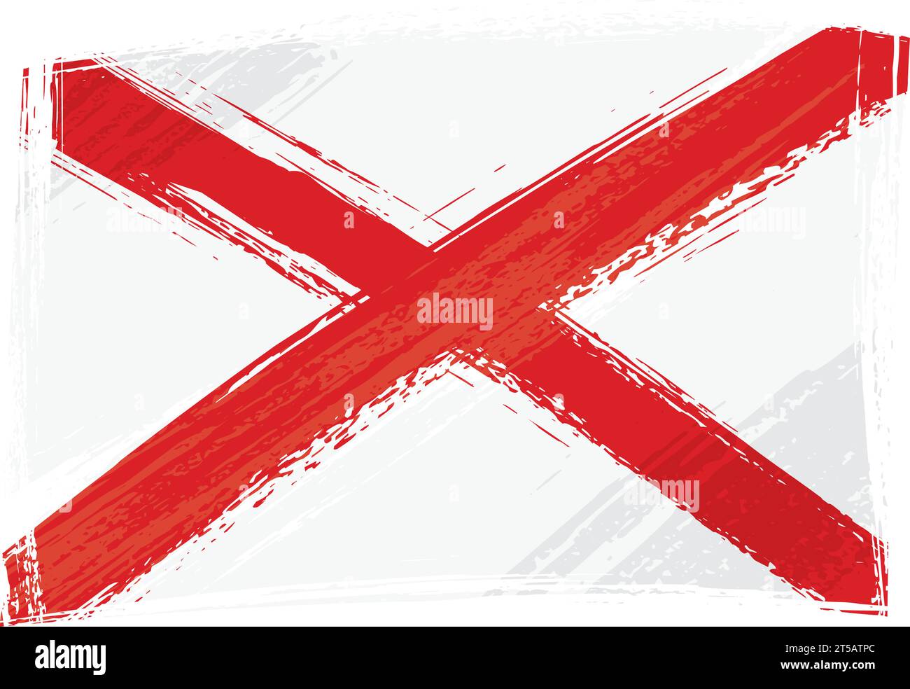Bandiera dello stato dell'Alabama creata in stile grunge Illustrazione Vettoriale