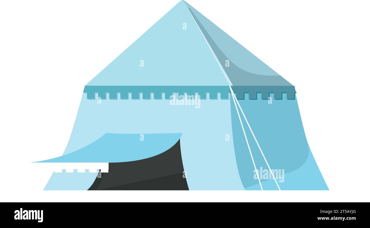 Icona della tenda medievale isolata Design piatto Vector Illustrazione Vettoriale