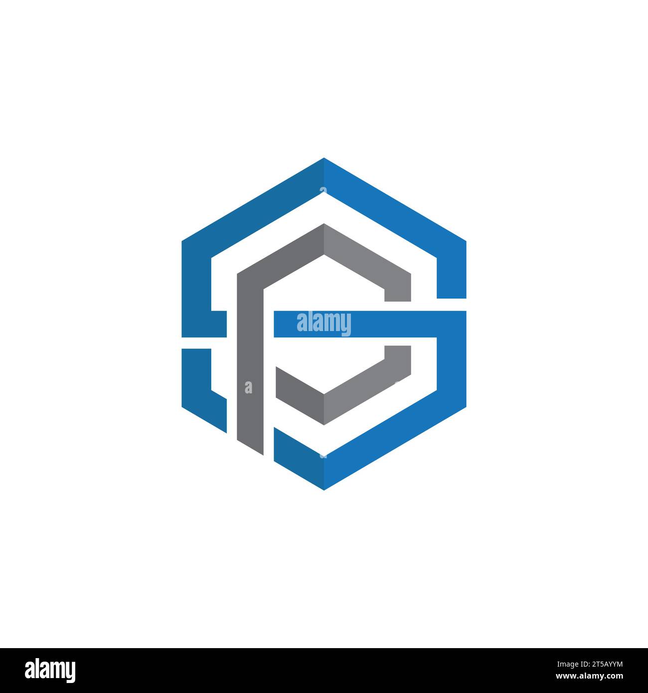 Vettore di design del logo SP Illustrazione Vettoriale
