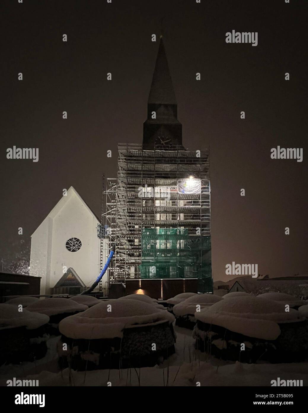 Ristrutturazione della chiesa Foto Stock