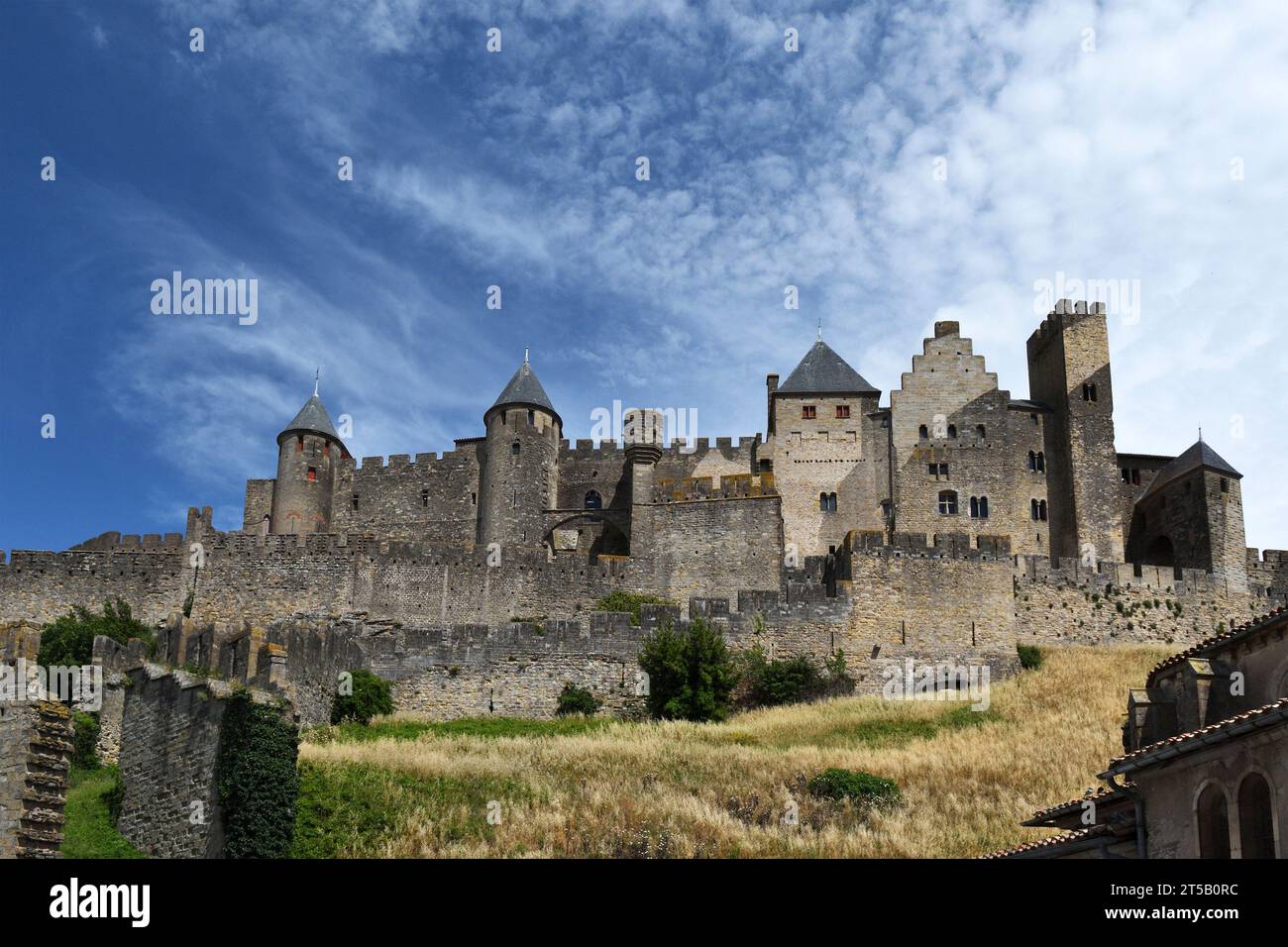 cité de carcassonne;château comtal;francia; Foto Stock