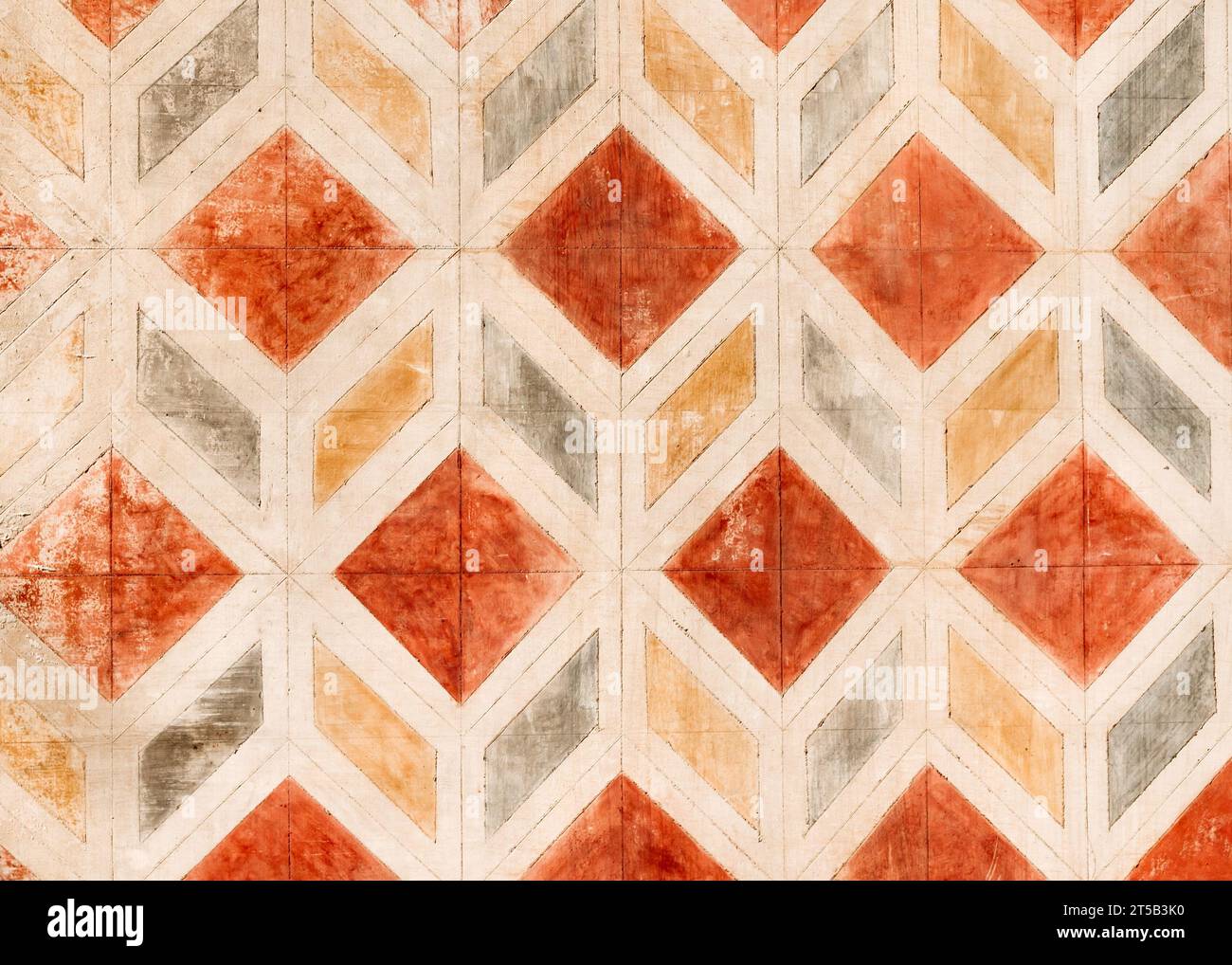 Sfondo colorato e vivace con motivo etnico astratto Foto Stock