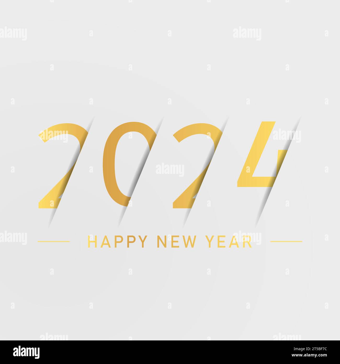 2024 - buon anno 2024 Illustrazione Vettoriale
