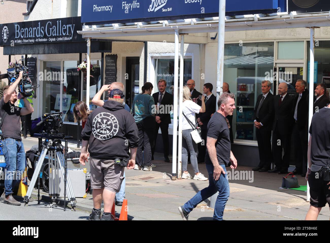 Mr Bates V the Post Office è un dramma ITV basato su una vera storia di ingiustizia, girato a Craig-y-Don Llandudno, Galles Foto Stock