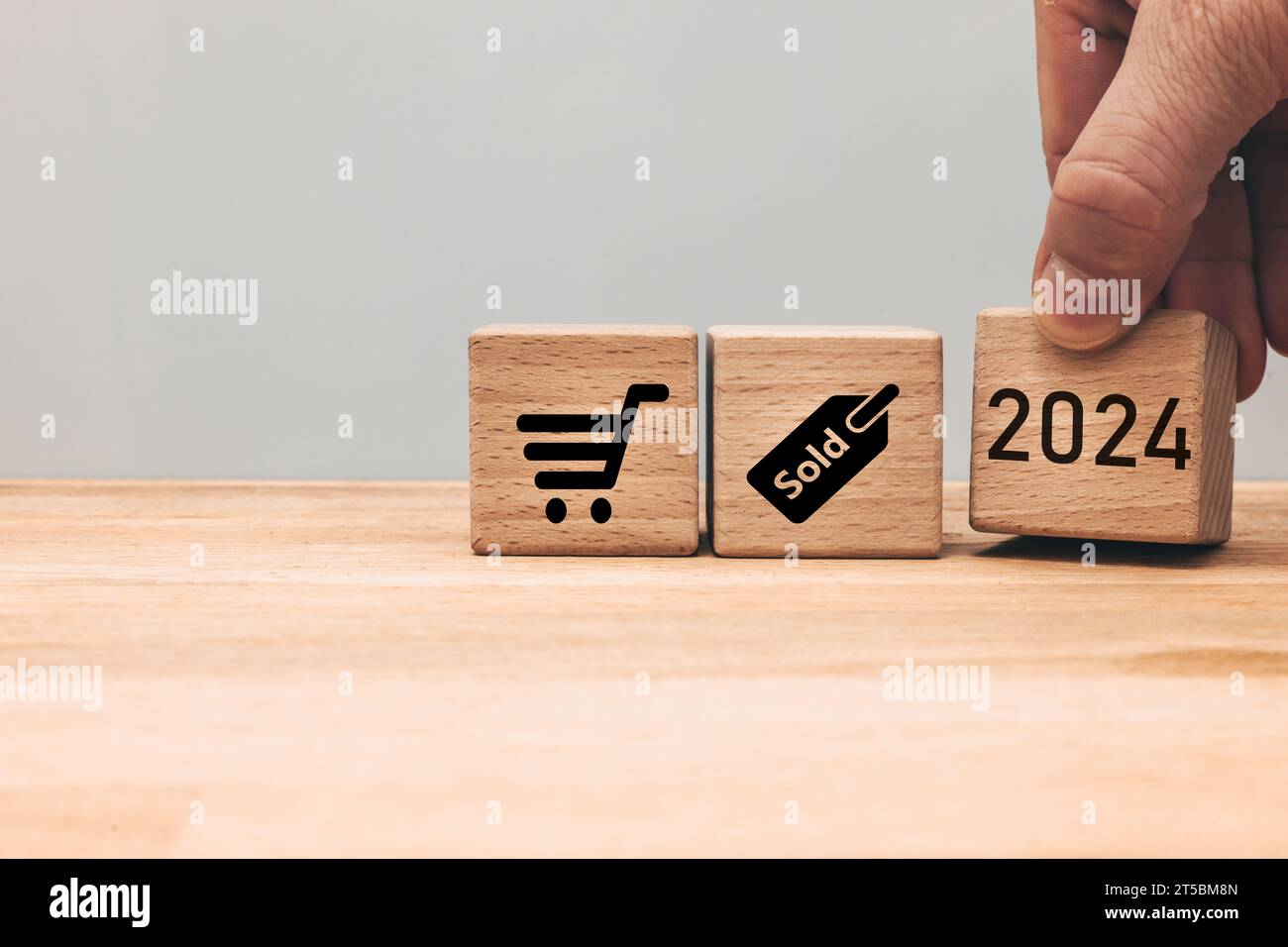 Vendite nel 2024, Business Concept, UPS e downs nel commercio globale, analisi di mercato, statistiche locali e globali Foto Stock