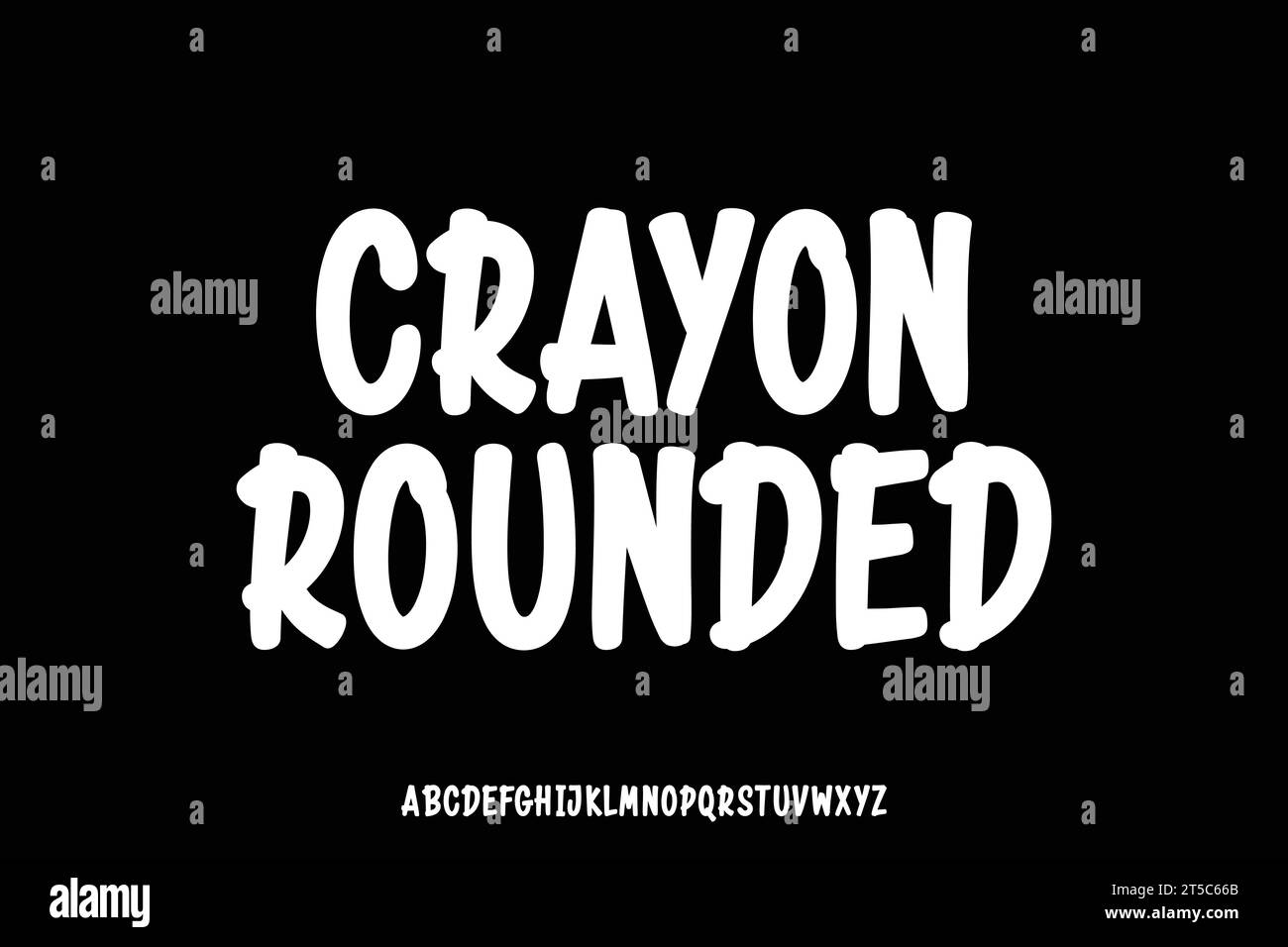 Simpatico alfabeto calligrafico arrotondato a pastello per visualizzare il vettore dei caratteri. Stile tipografico divertente Illustrazione Vettoriale