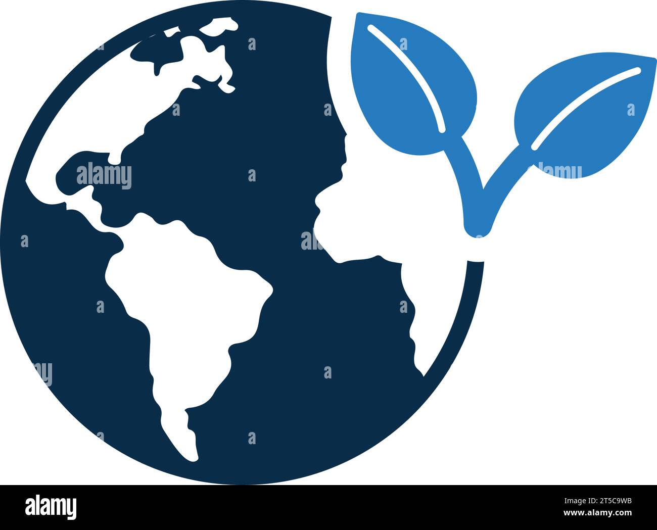 Logo vettoriale Globe Tree - progettazione di icone ben organizzata per scopi commerciali, supporti di stampa, Web o qualsiasi tipo di progetto. Illustrazione Vettoriale