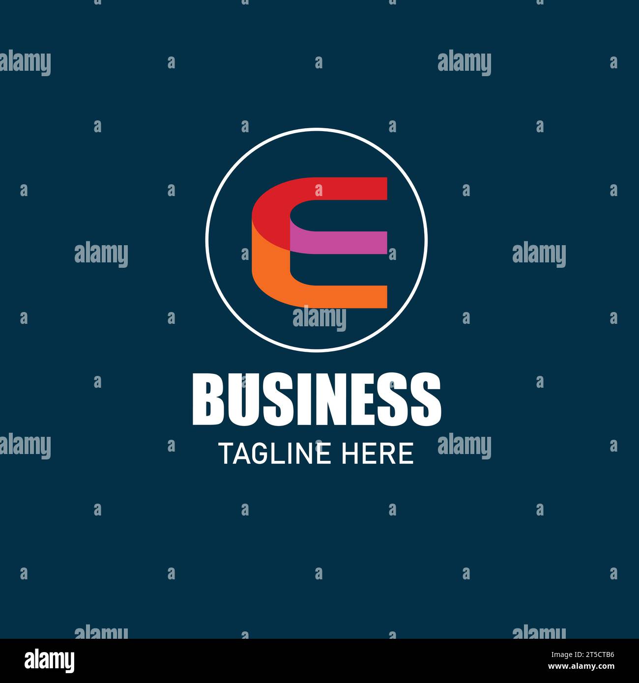 quest'ultimo e vettoriale di design con logo colorato Illustrazione Vettoriale