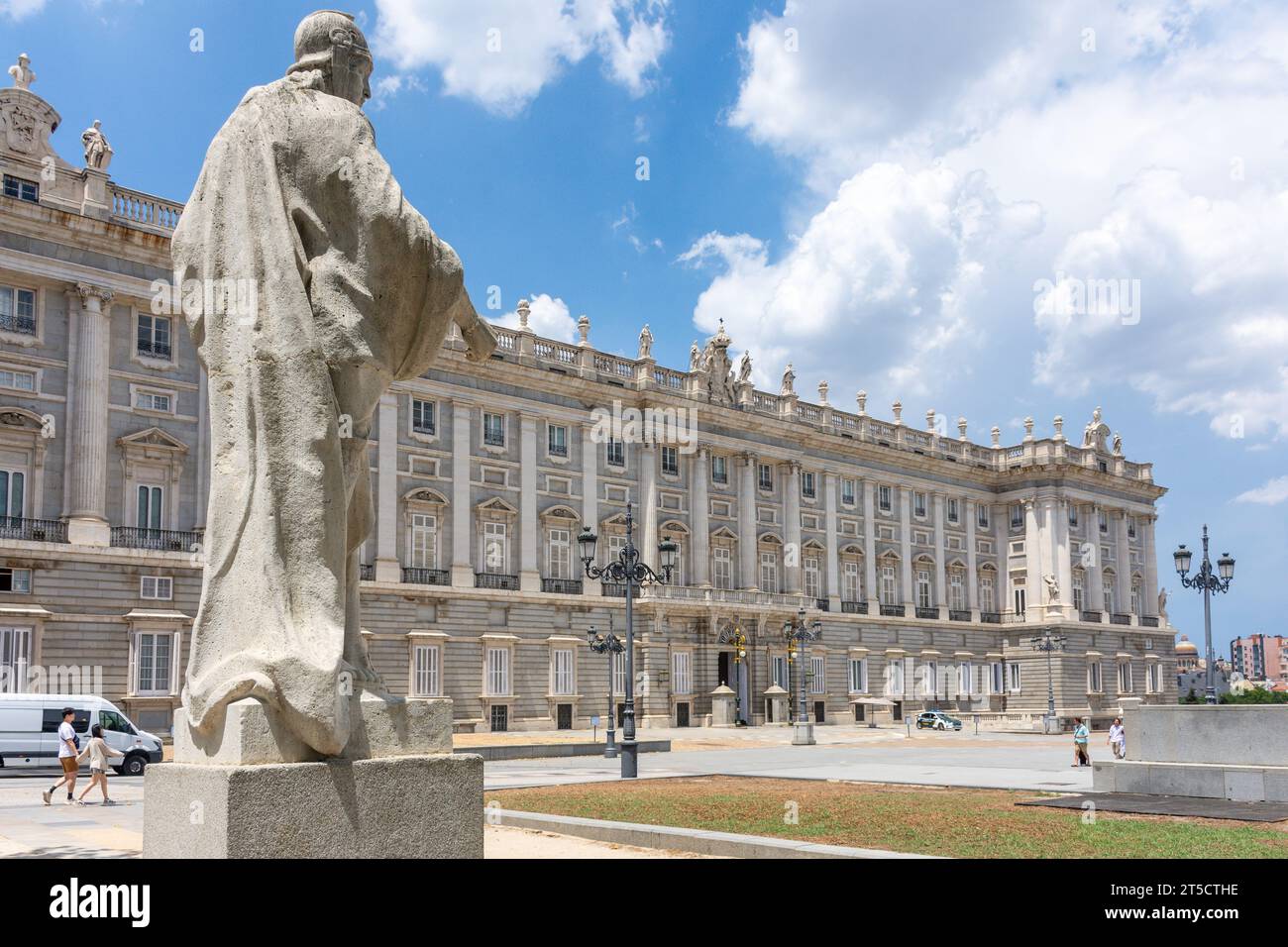 Puerta del Príncipe, Reggia di Madrid, Calle de Bailén, Centro, Madrid, Regno di Spagna Foto Stock