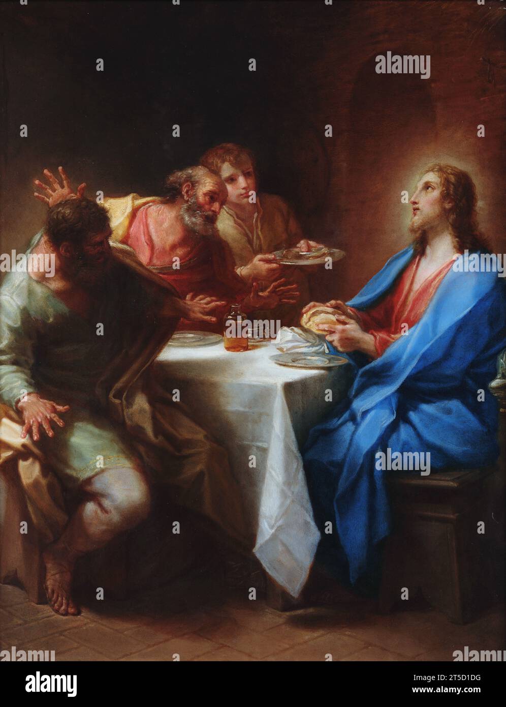 Farisei. Dipinto intitolato la festa nella casa di Simone il fariseo di Benedetto Luti (1666-1724), olio su rame, 1707 Foto Stock