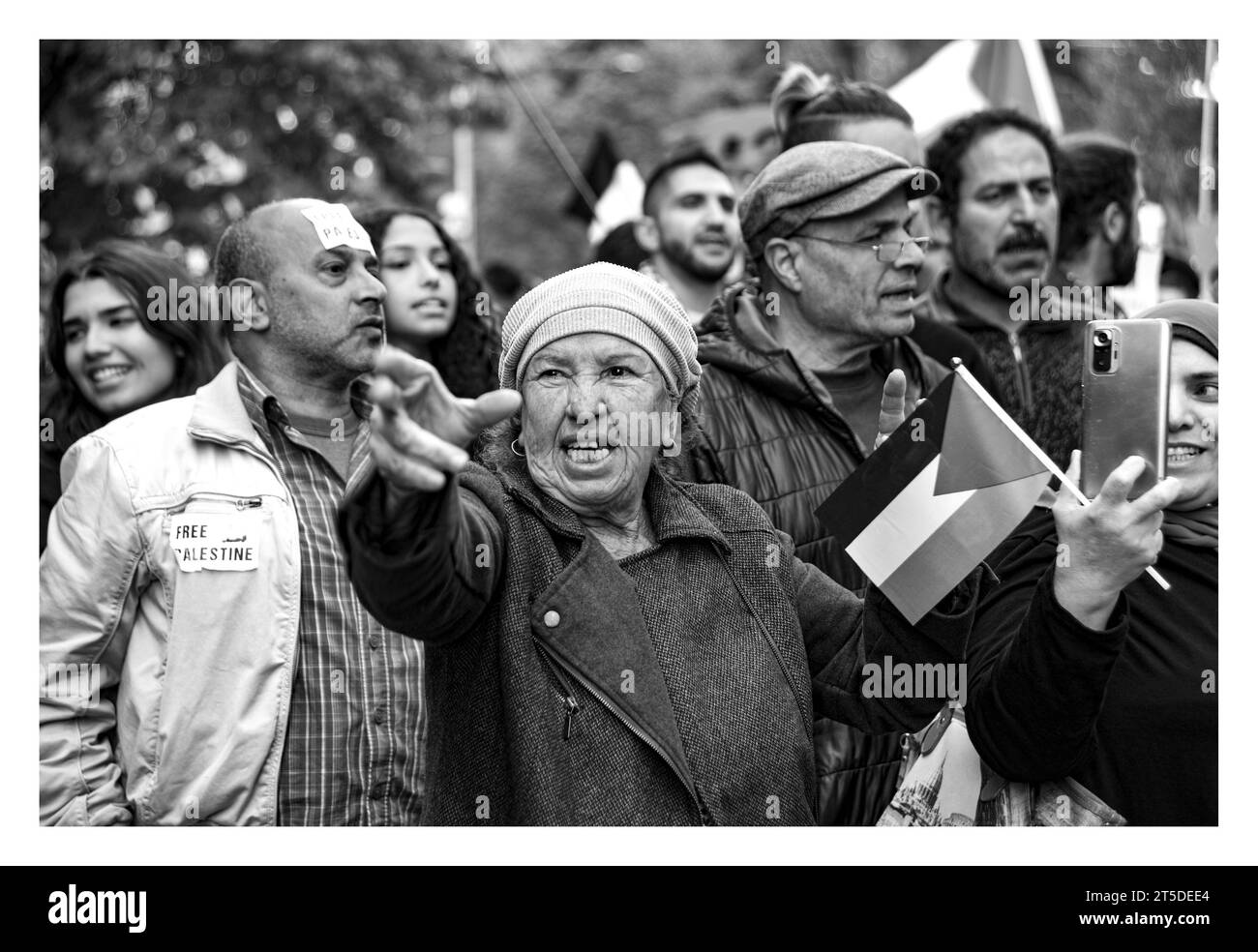 Roma 04/11/2023 corteo dei sindacati di base contro tutte le guerre, e solidarietà con la Palestina Foto Stock