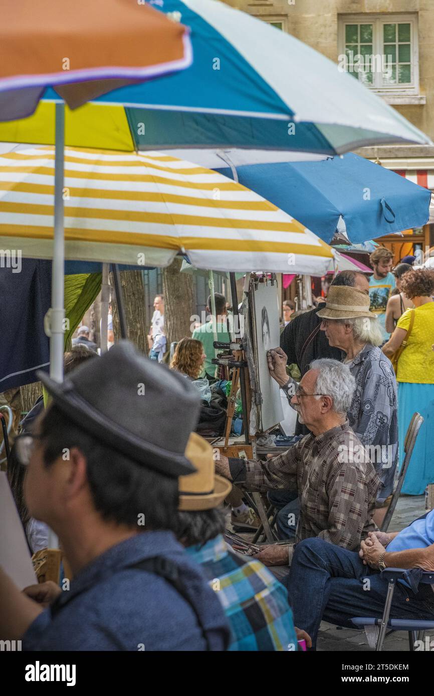 Parigi, Butte Montmartre, capitale de la France, ville lumière, peintre, artisti Foto Stock