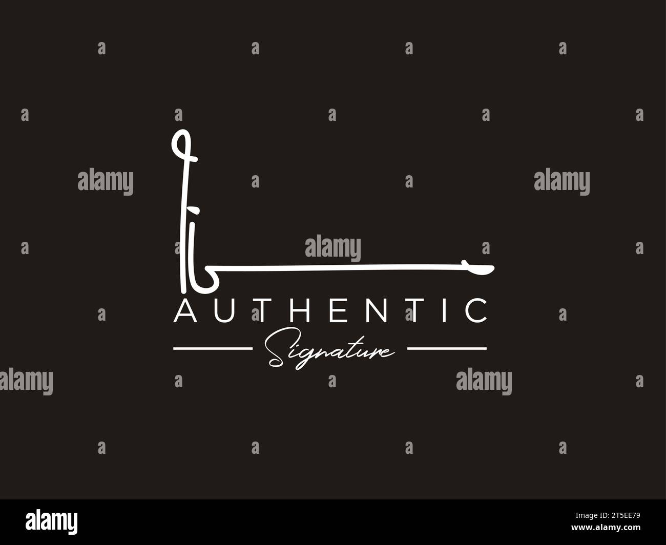 Vettore modello logo firma II. Illustrazione Vettoriale
