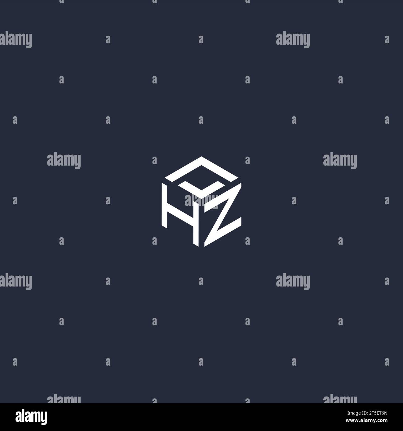 Ispirazione per il design del logo Hexagon Hexagon Illustrazione Vettoriale