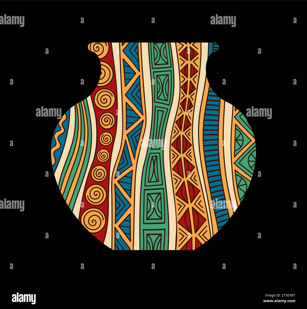 Modello Africa al concetto vascolare Illustrazione Vettoriale