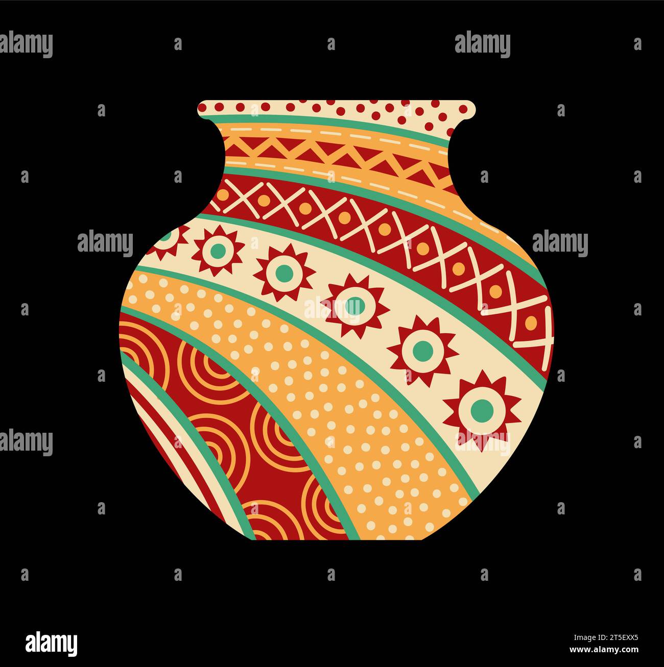 Modello Africa al concetto vascolare Illustrazione Vettoriale