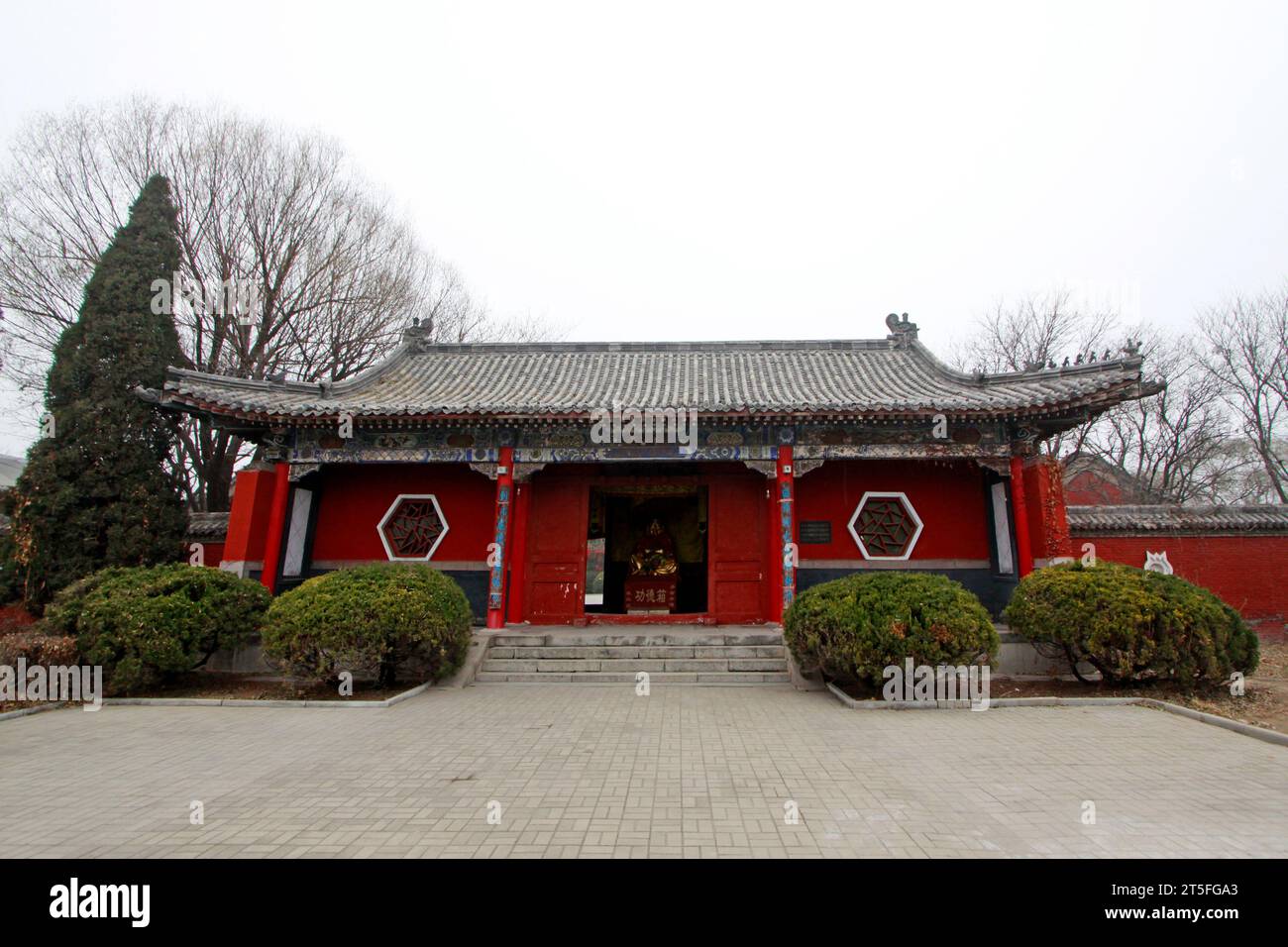 CANGZHOU - 8 DICEMBRE: L'esterno dell'edificio del tempio PuJi, nei punti panoramici del mondo acrobatico di WuQiao, l'8 dicembre 2013, cangzhou, provincia di hebei, Foto Stock