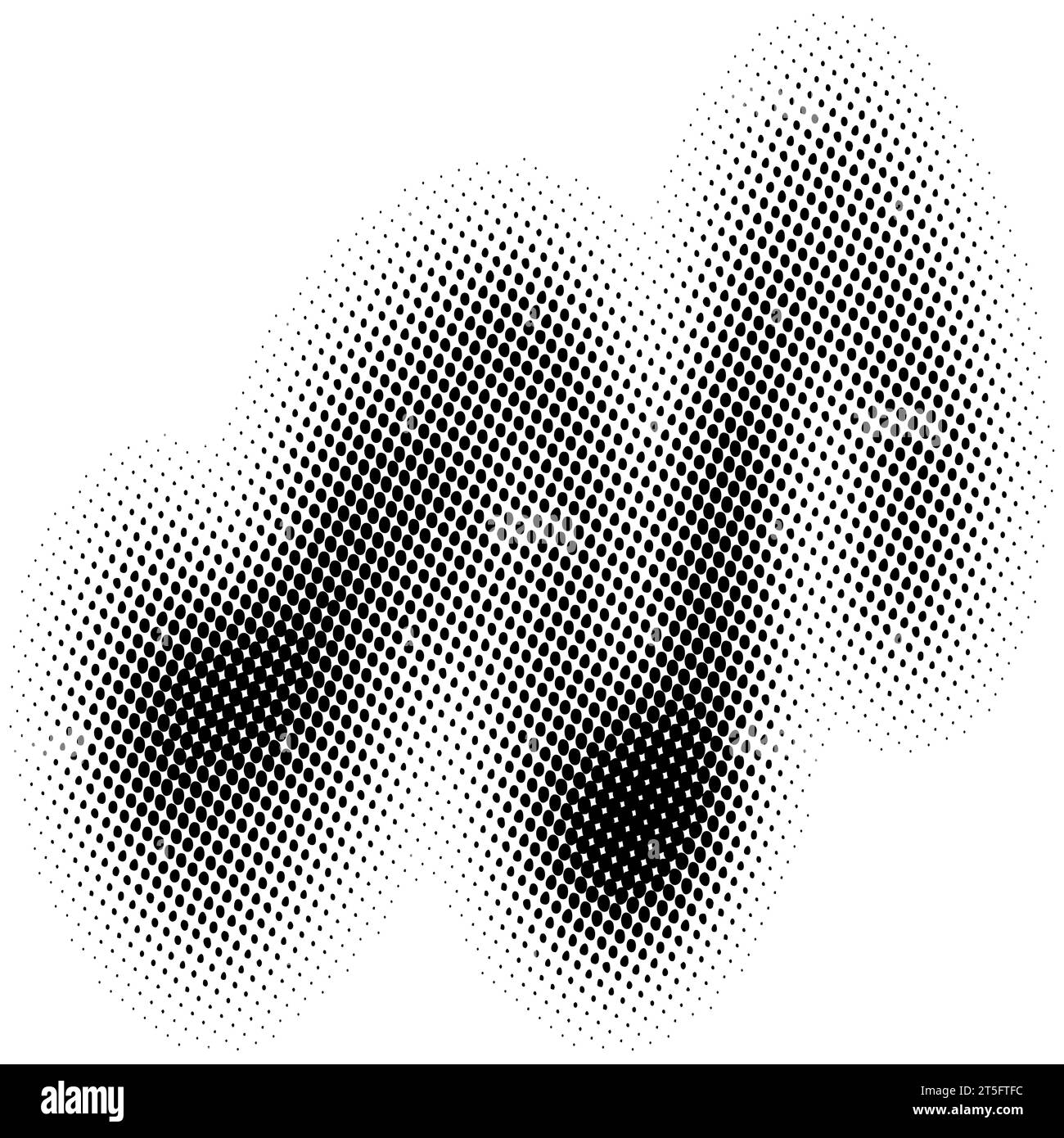 Il vettore i punti dei mezzitoni. Punti neri su sfondo bianco. Illustrazione Vettoriale