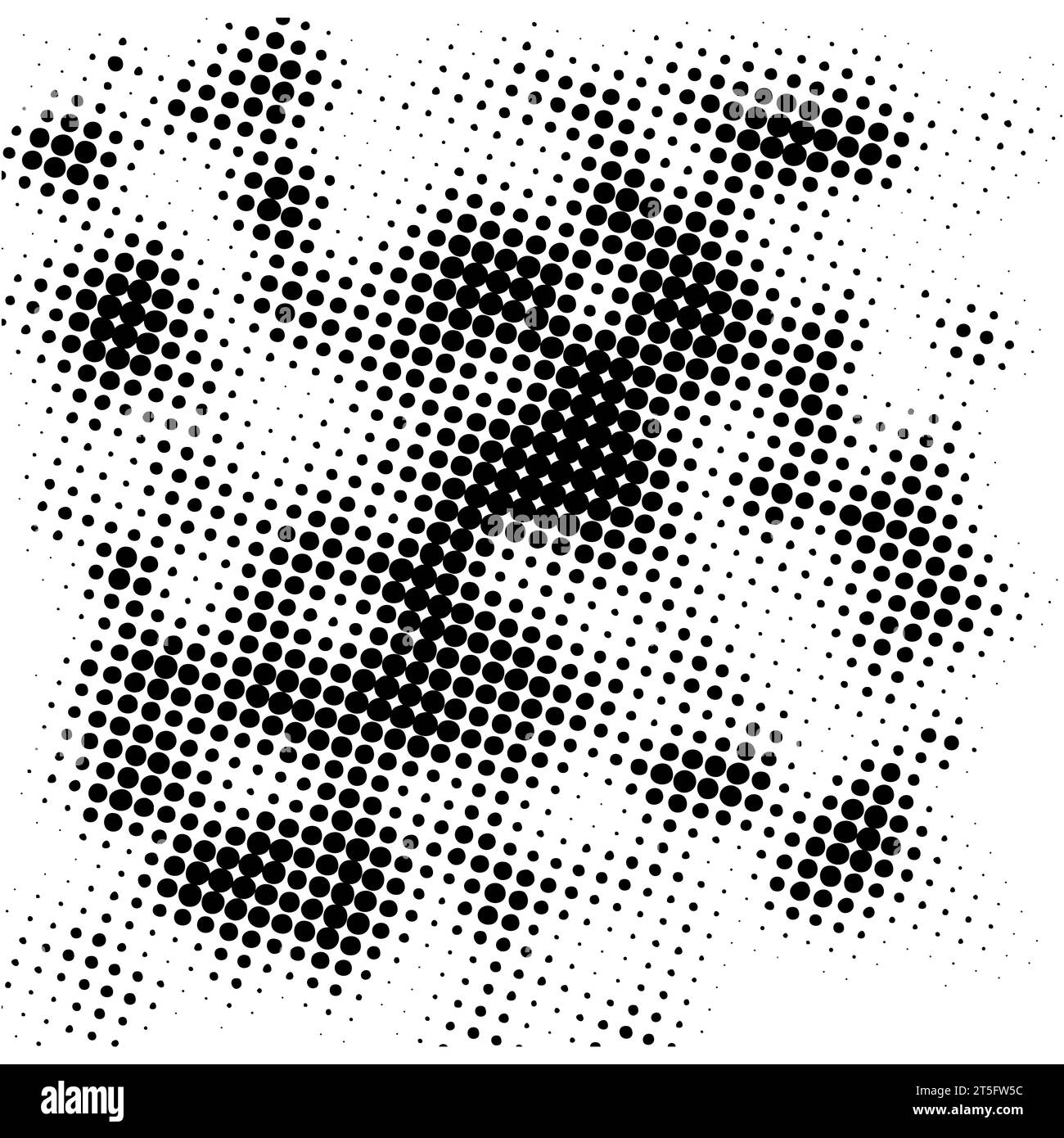 Il vettore i punti dei mezzitoni. Punti neri su sfondo bianco. Illustrazione Vettoriale