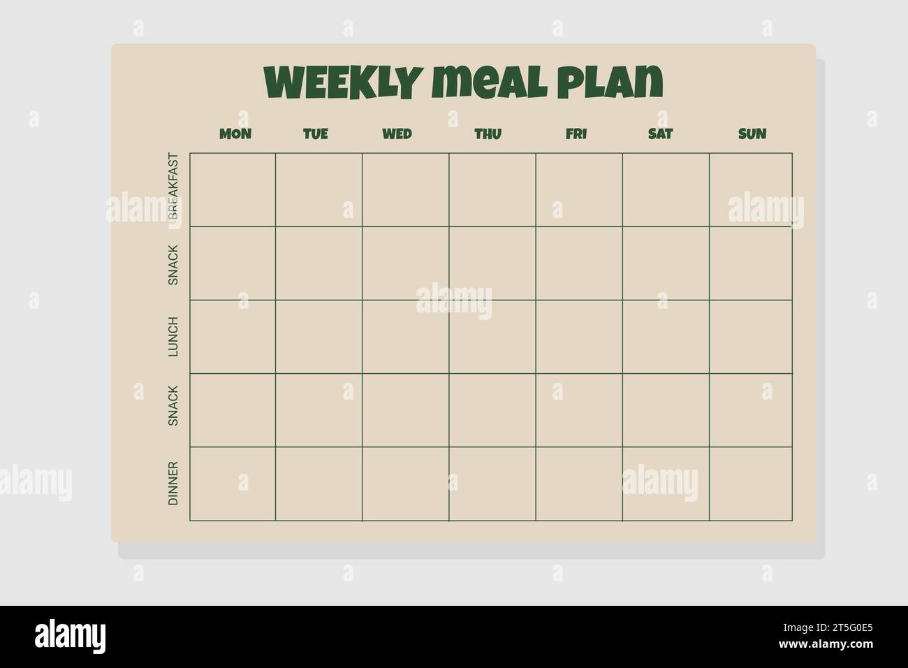 Colazione pranzo cena e spuntini pianificazione dei pasti e lista della  spesa pianificatore di menu settimanale