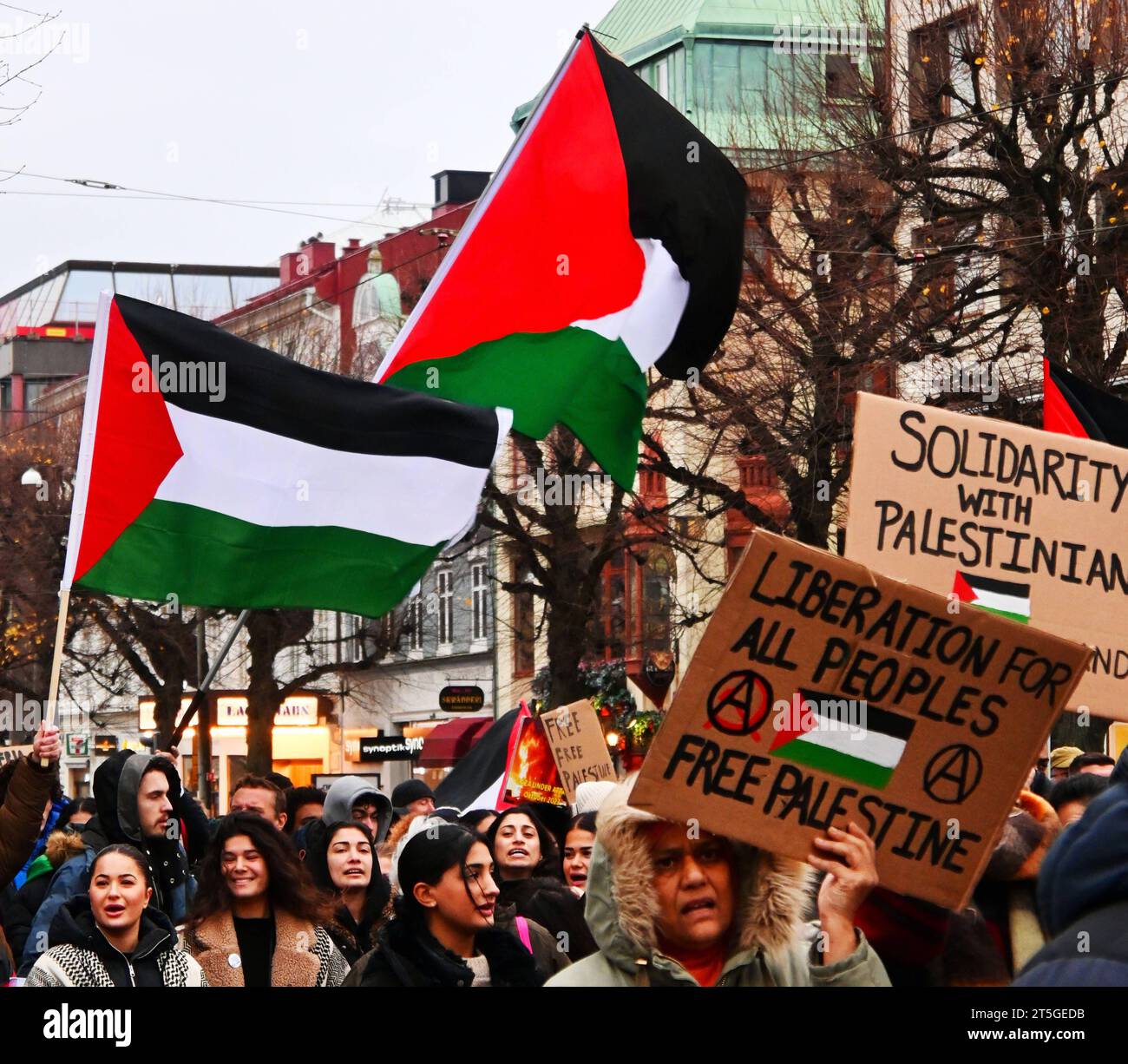 Gothernburg, Svezia. , . Centinaia di persone si stanno radunando in solidarietà con la Palestina e chiedono un cessate il fuoco immediato.Photo Mafalda/HBLNETWORK news AGENCY Credit: Imago/Alamy Live News Foto Stock