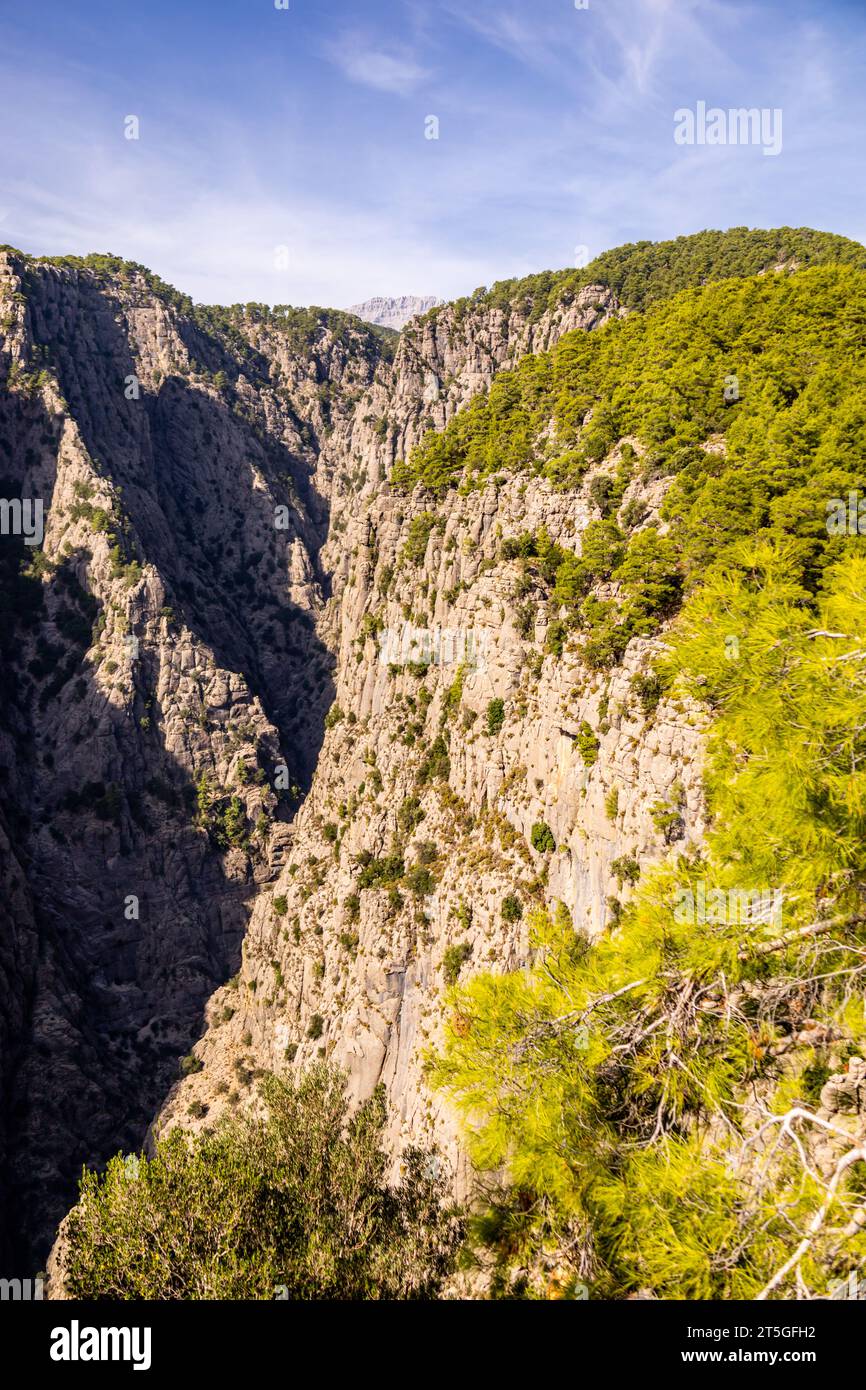Tour esplorativo attraverso l'entroterra turco fino al Canyon di Tazı vicino ad Alanya - Turchia Foto Stock