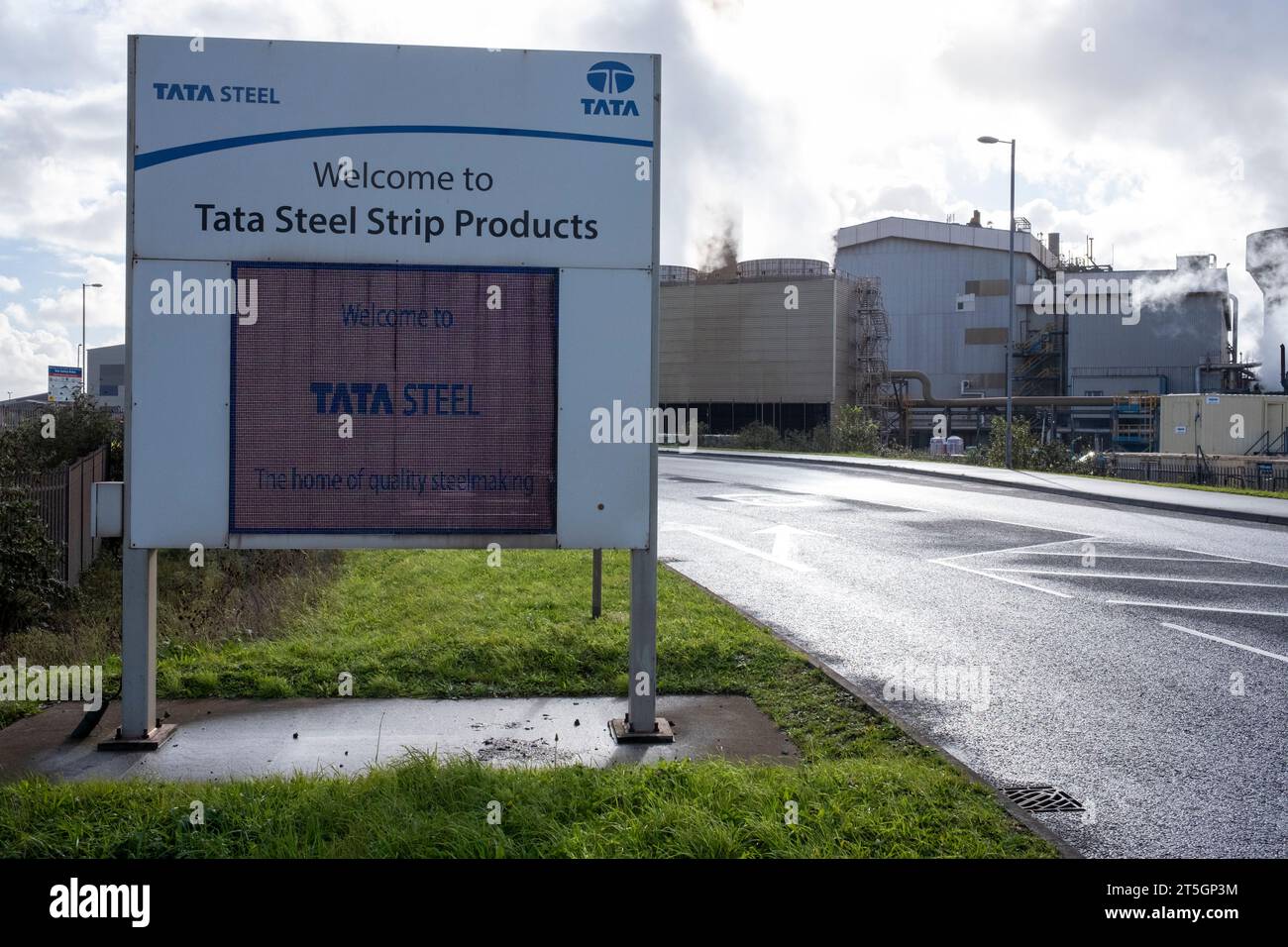 Port Talbot, Tata Steelworks Foto Stock