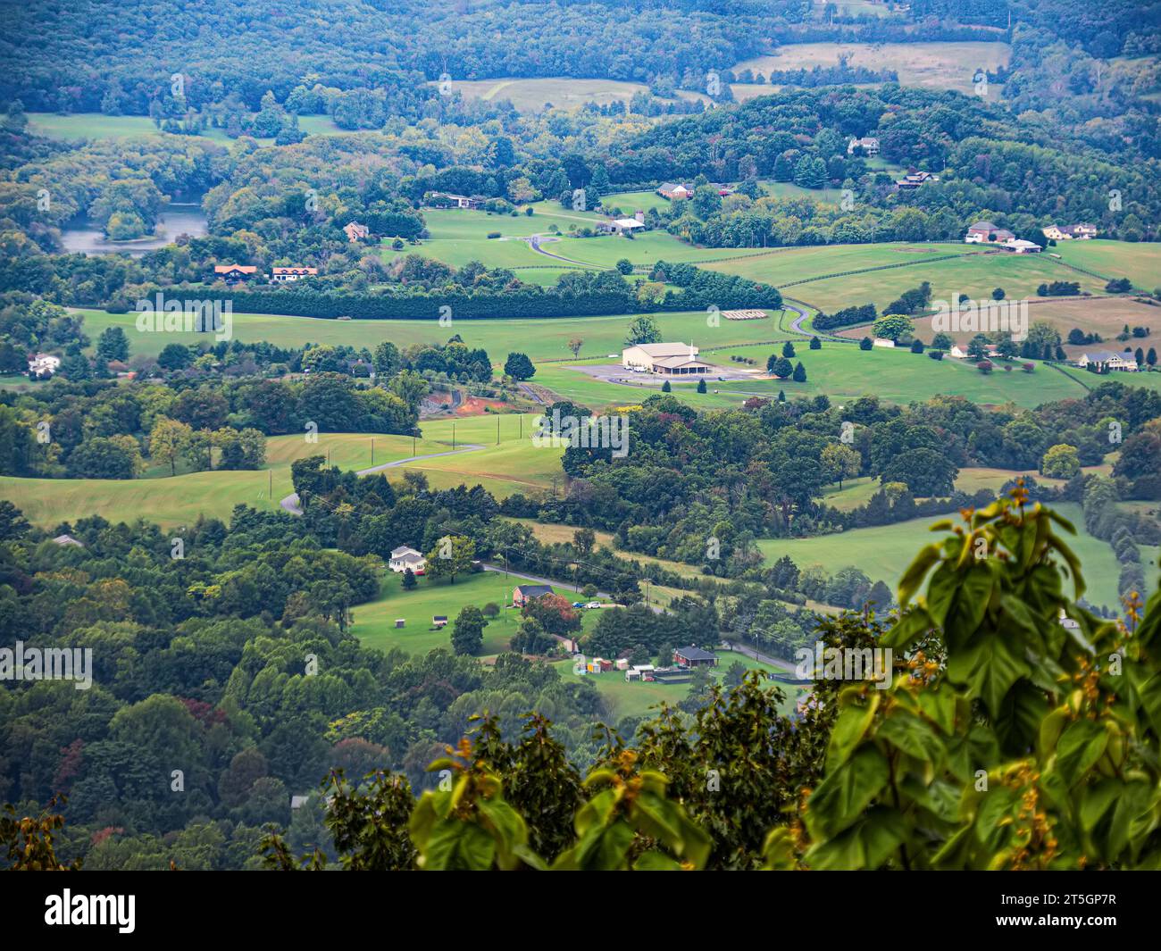 Una giornata nuvolosa nella Shenandoah Valley, Virginia Foto Stock