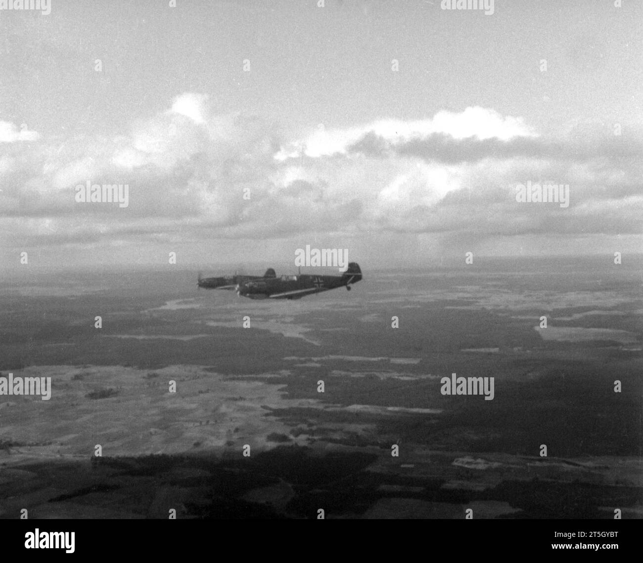 Messerschmitt Bf 109 e-3 Deutsche Luftwaffe - Messerschmitt Bf 109 e 3 German Air Force Foto Stock