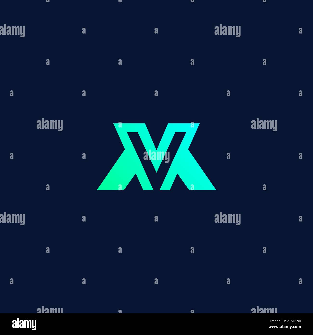 Design del logo VM. Icona lettera MV Illustrazione Vettoriale