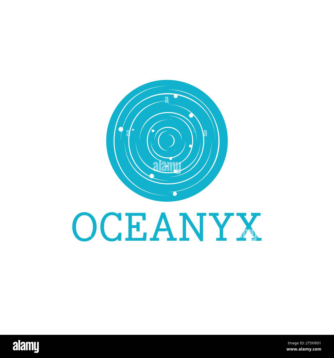 Design del logo per Marine Science Technology Company Illustrazione Vettoriale