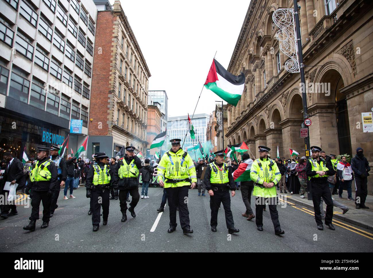 Manchester, Regno Unito. 4 novembre 2023. Free Palestine and end to Gaza Conflict Protestation ,Manchester 4th November 2023 Credit: Rachel Parsley/Alamy Live News Foto Stock