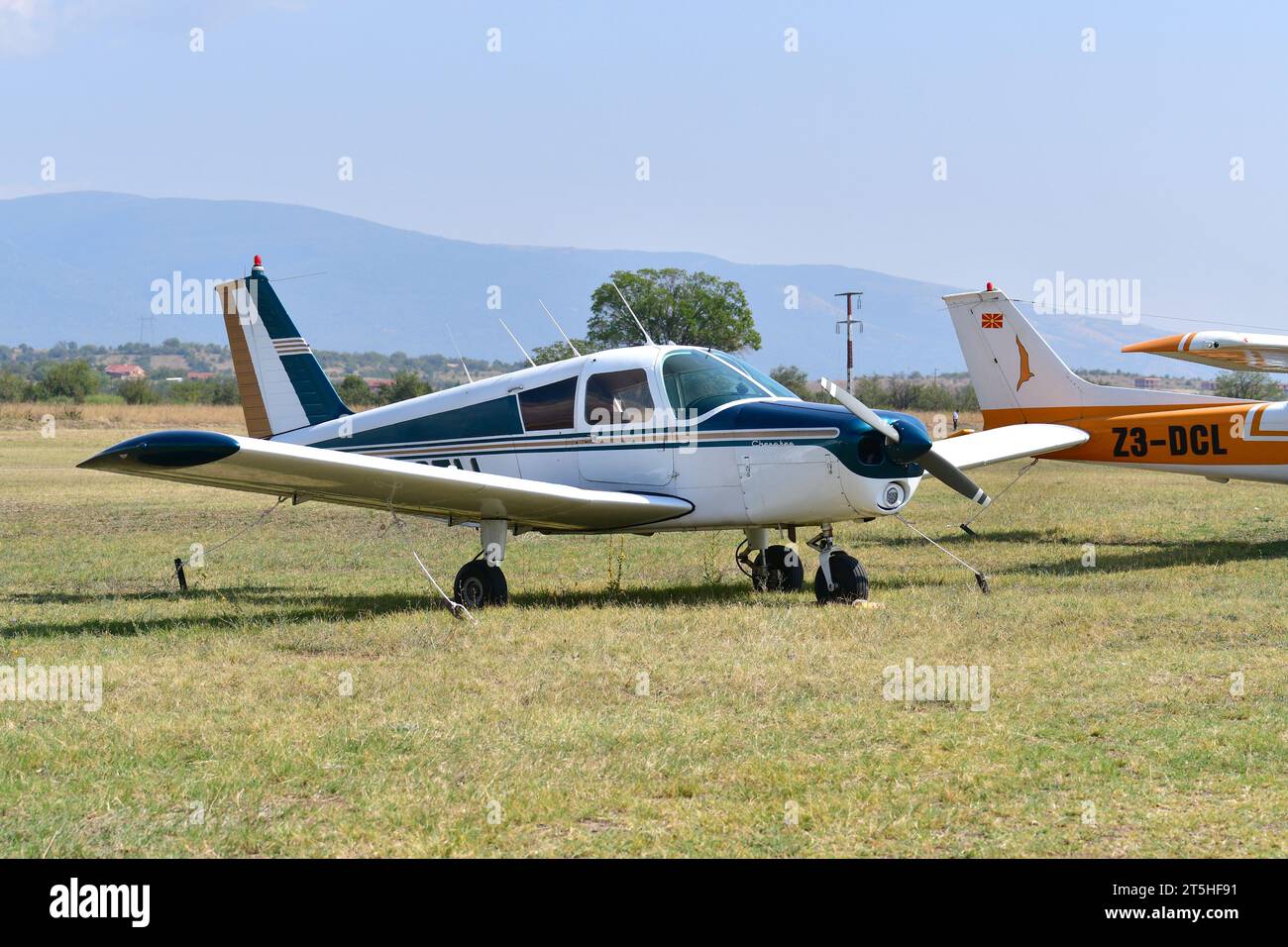 16 settembre 2023, Skopje, Macedonia, Stenkovec Sports Airport, si è tenuto un Grand Airshow. L'evento è stato visitato da decine di migliaia di persone. Foto Stock