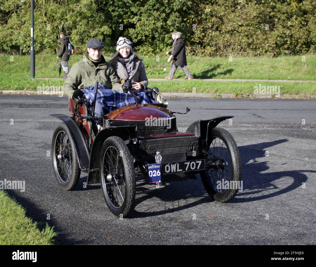 1899 Wolseley che prende parte alla corsa automobilistica da Londra a Brighton del 2023 Foto Stock