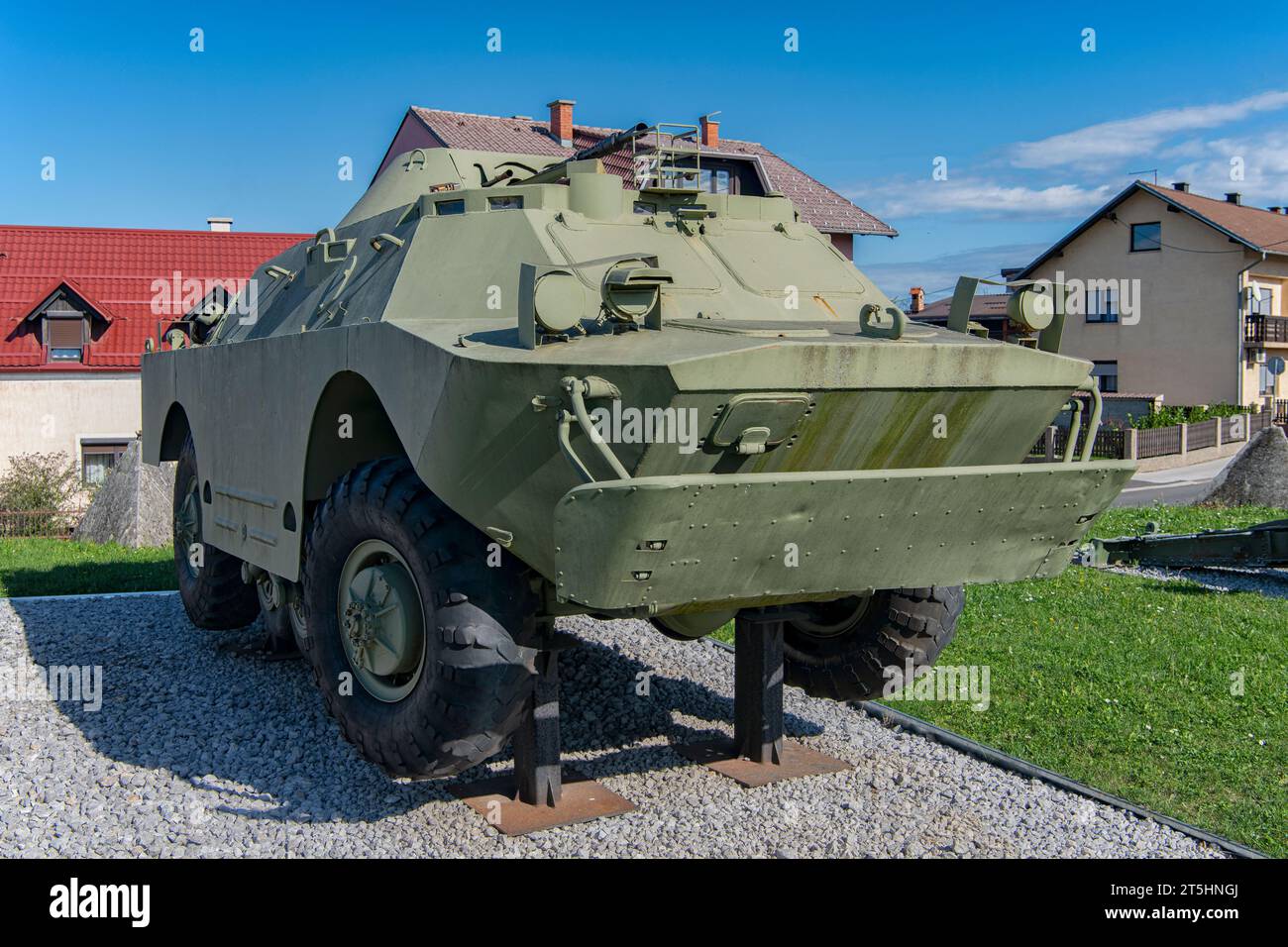 BRDM-2 Light Scout Vehicle presso il Museo della Guerra d'indipendenza a Karlovac, Croazia Foto Stock