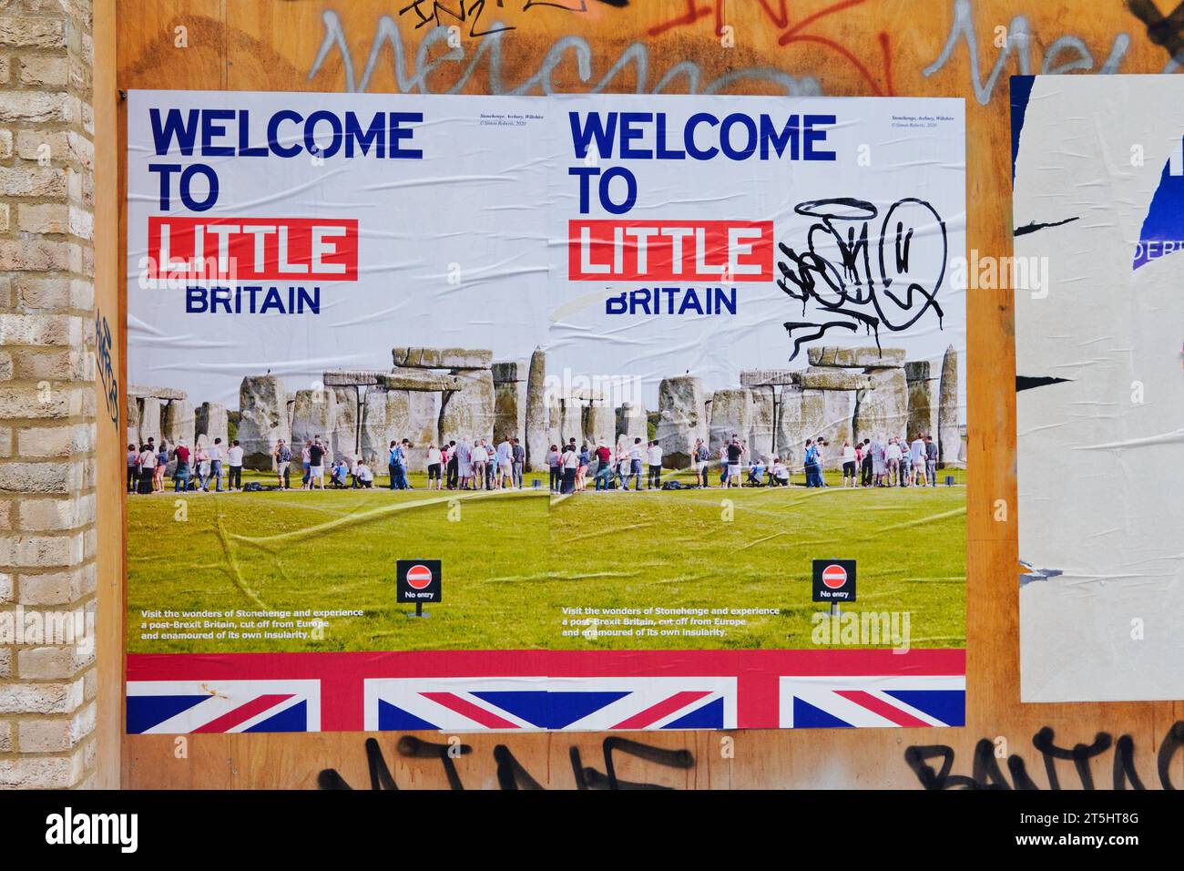 Benvenuto in Little Britain. Post Brexit Britain. Foto Stock