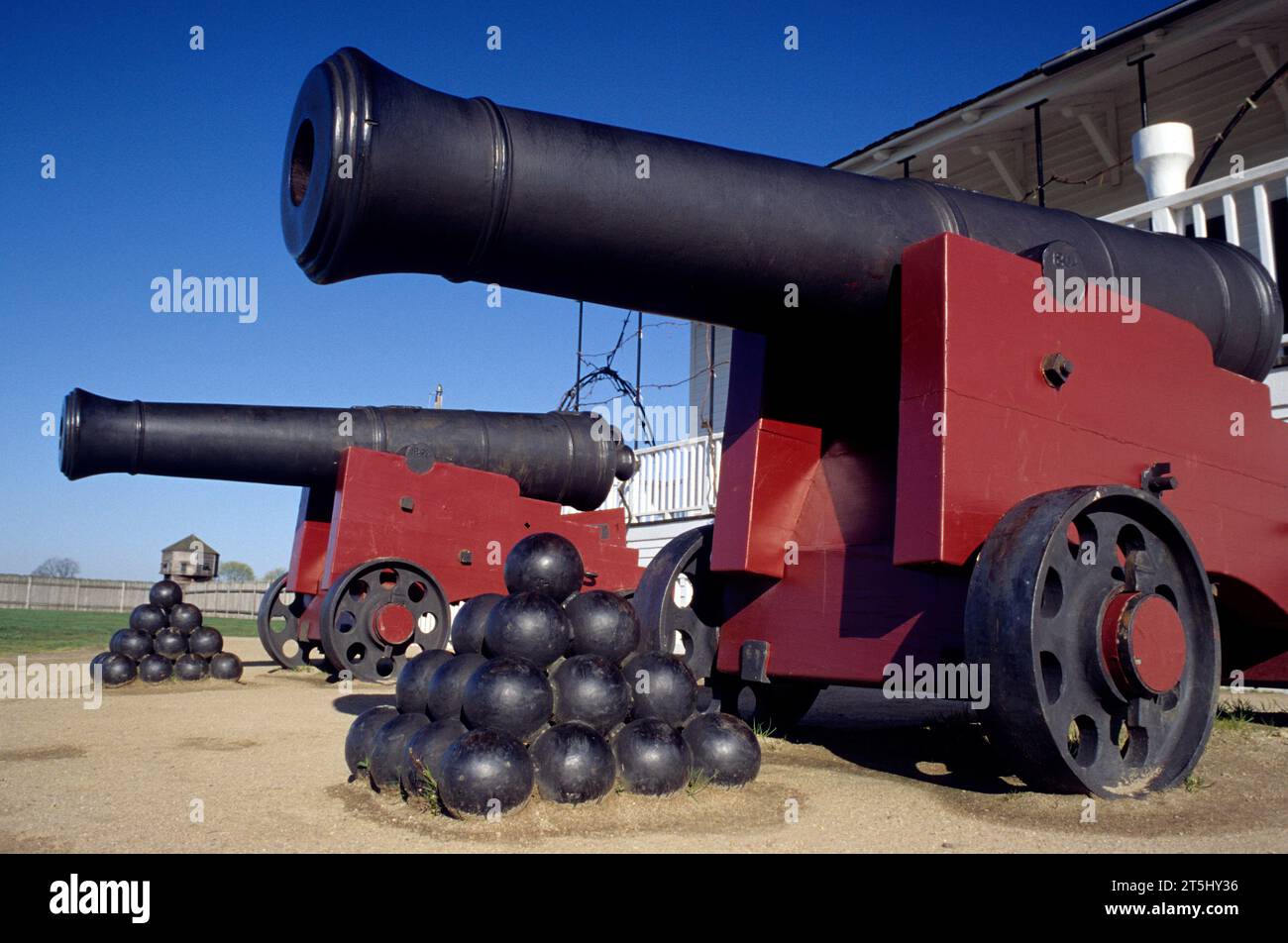 Il cannone, Fort Vancouver National Historic Site, Vancouver National Historic Reserve, Washington Foto Stock