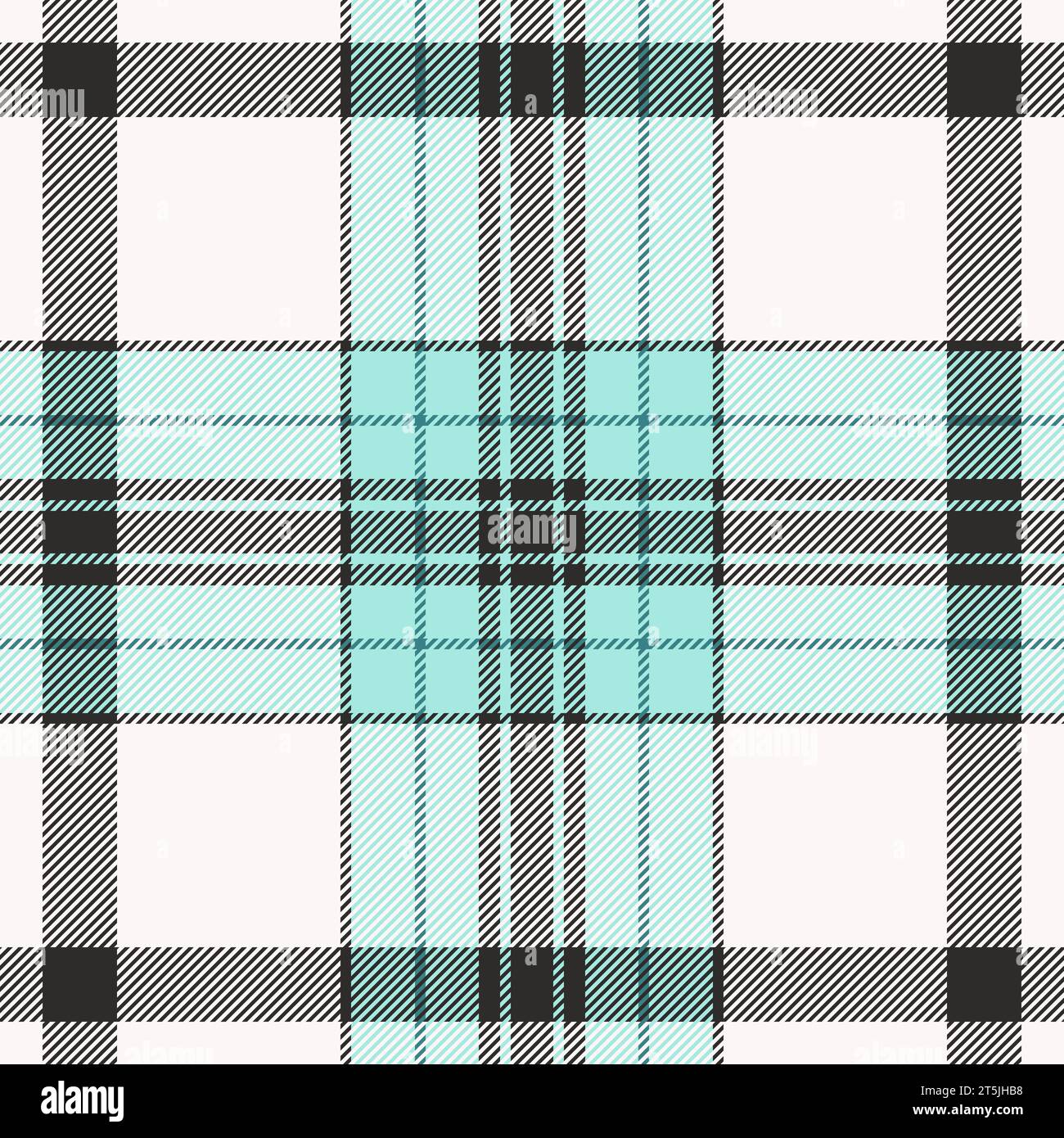 Tessuto Tartan a quadri con motivo di sfondo a quadri con tessuto vettoriale senza cuciture nei colori neve e grigio. Illustrazione Vettoriale