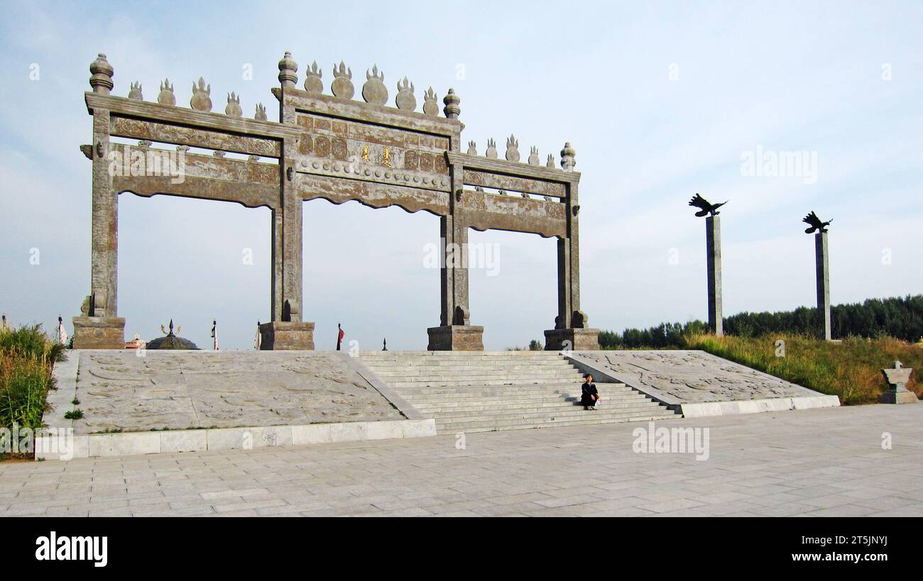 FENGNING COUNTY - 20 AGOSTO: Porte del palazzo Great khan, il 20 agosto 2014, Fengning County, provincia di Hebei, Cina Foto Stock